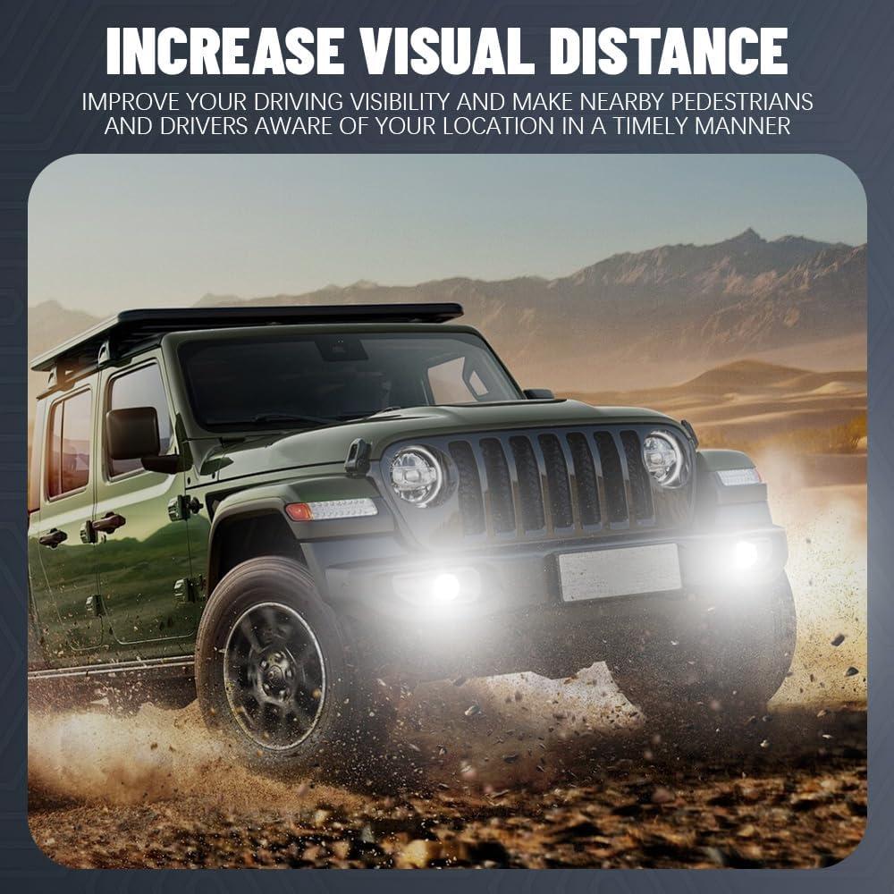 Luces de Niebla LED HEVLE 2.5" Ojo de Ángel Universales