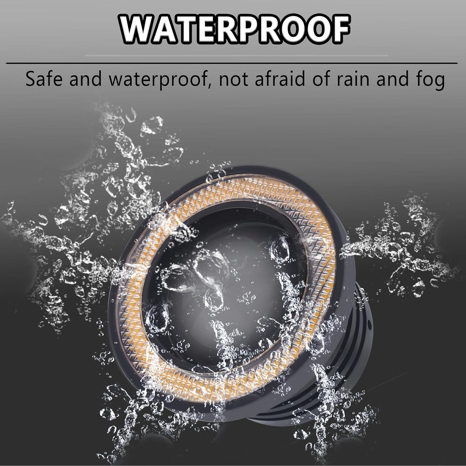 2 Luces de Niebla LED IHOTDER Ojo de Ángel Amarillo 18W