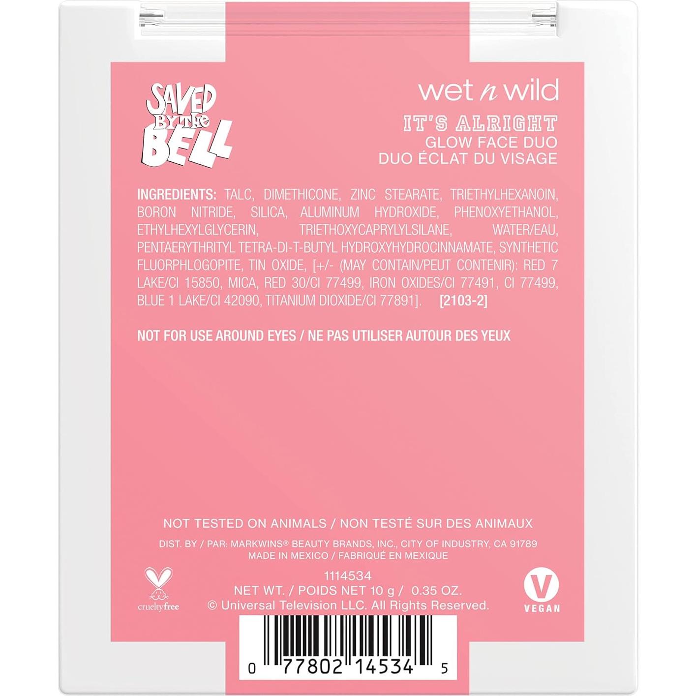 Dúo de Brillo Facial Wet n Wild Saved By The Bell 54g