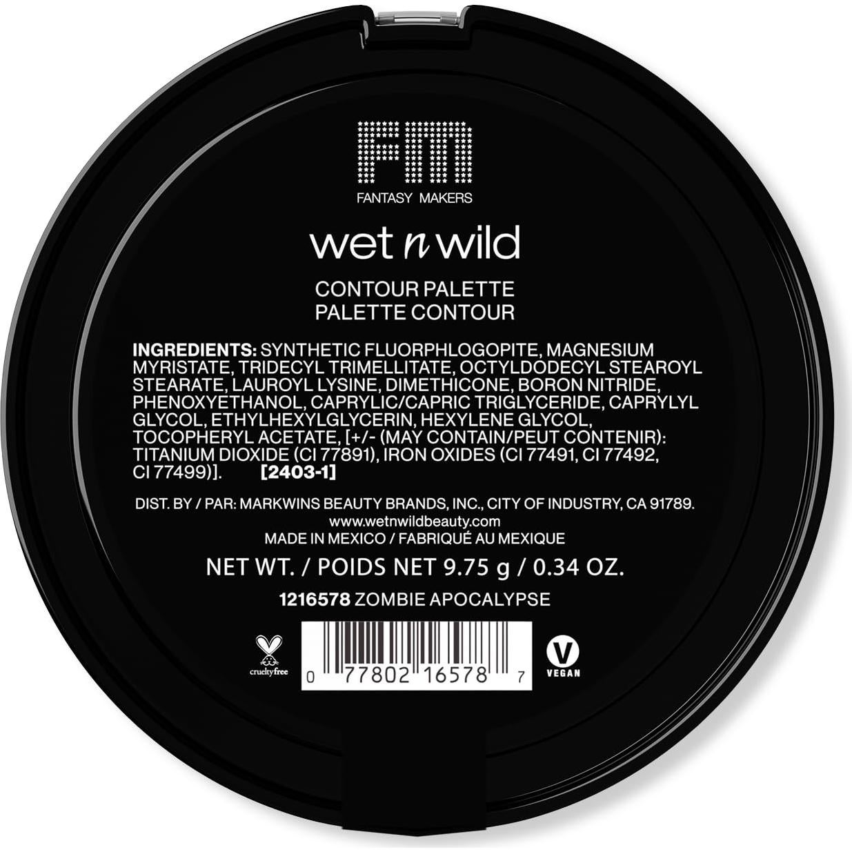 Paleta de Iluminador y Contorno Wet n Wild Zombie 10g