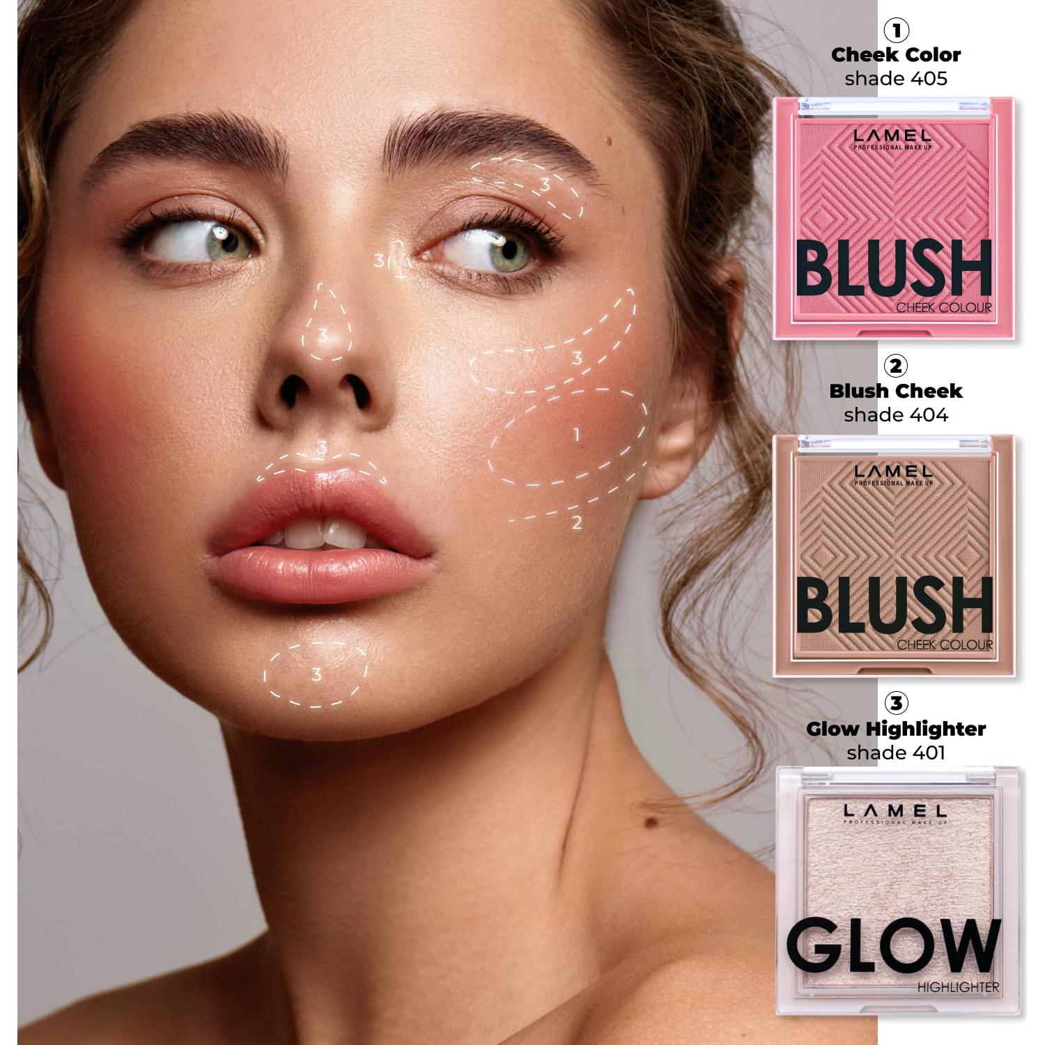 Iluminador Facial LAMEL 3.7g - Brillo Natural y Contorno