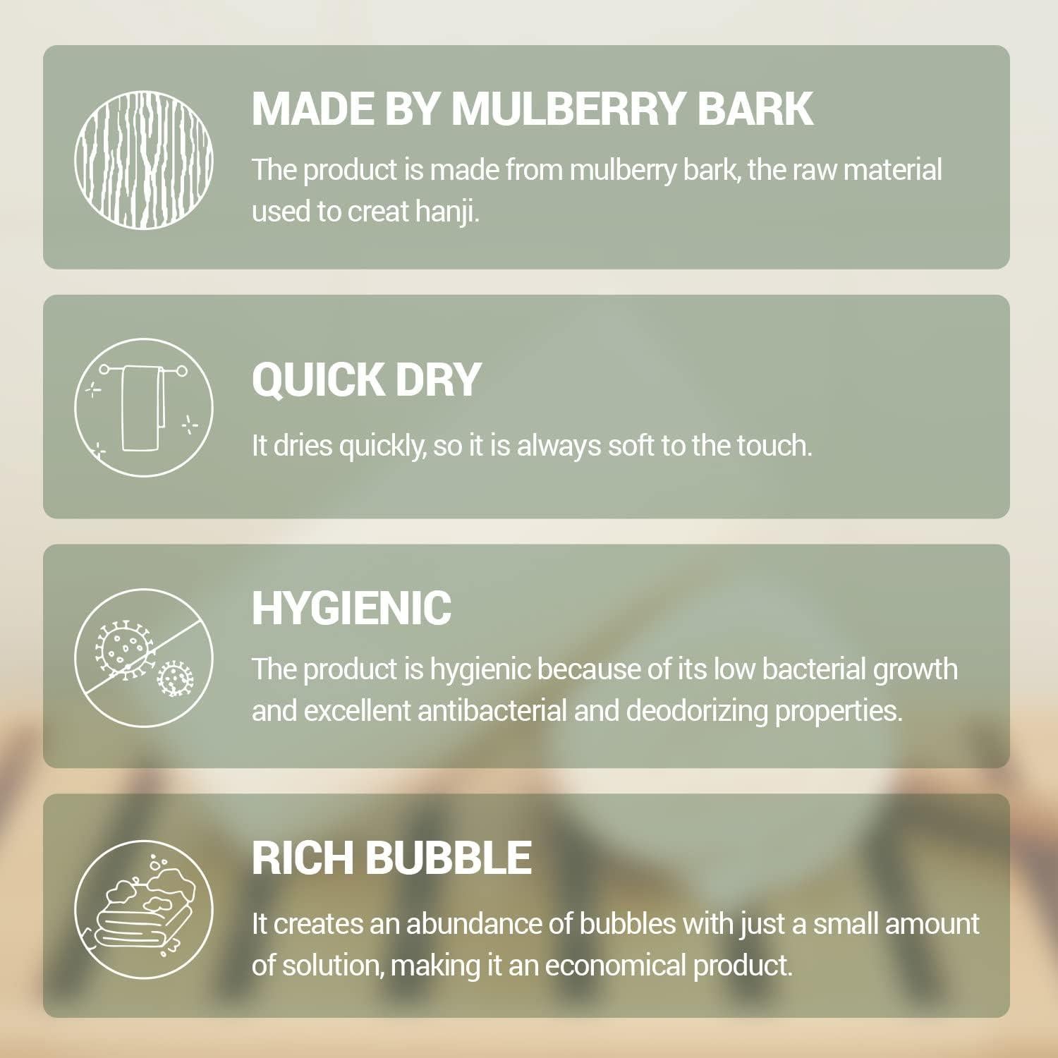 Esponja de Baño Exfoliante Hello Hanji - Paño Suave 1 Unidad