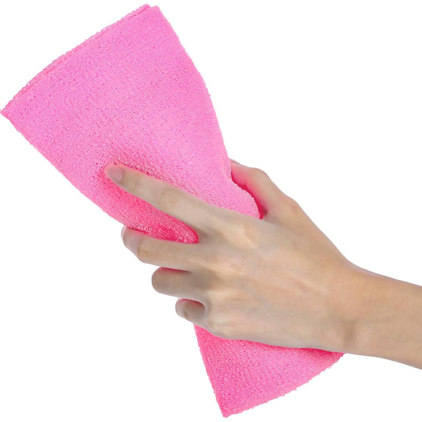 Toalla Exfoliante de Nylon Boao 4 Piezas 90x30 cm Multicolor