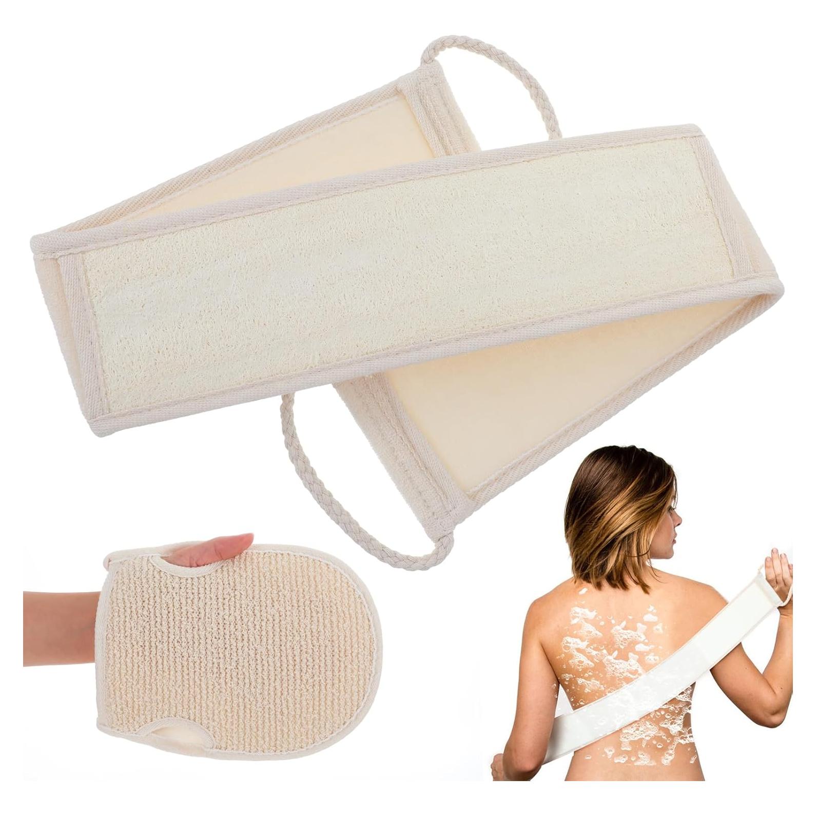 Set 2 Esponjas de Lufa Natural Gjinxi para Ducha Exfoliante