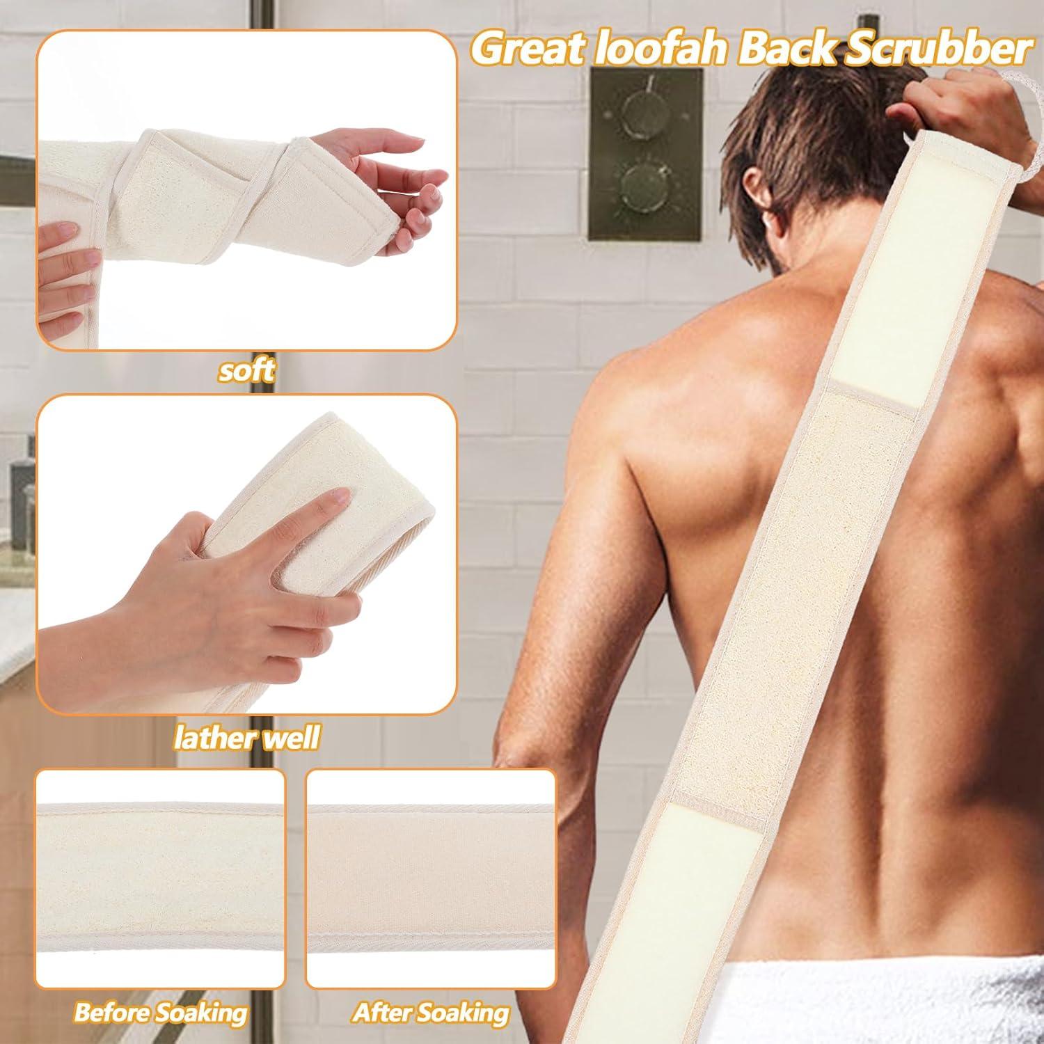 Set 2 Esponjas de Lufa Natural Gjinxi para Ducha Exfoliante