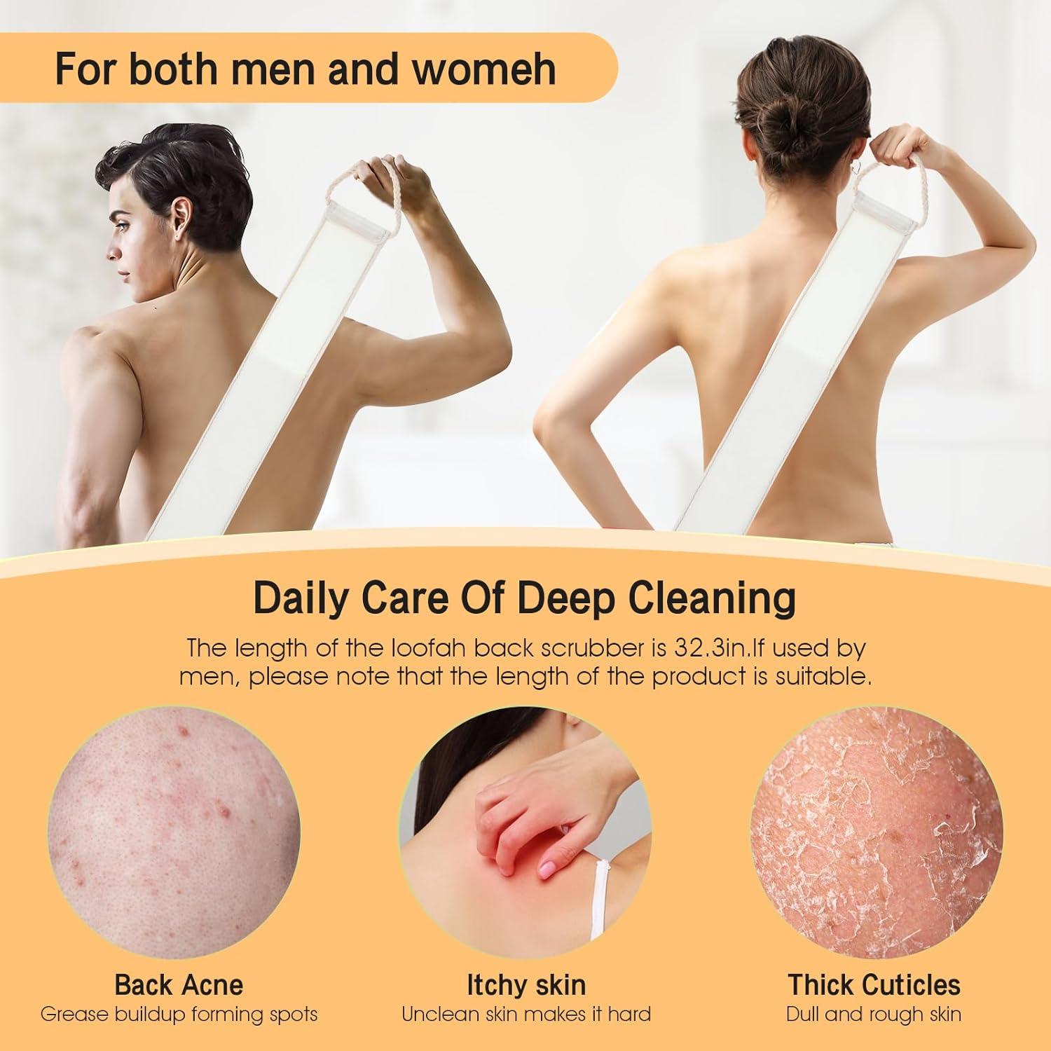 Set 2 Esponjas de Lufa Natural Gjinxi para Ducha Exfoliante