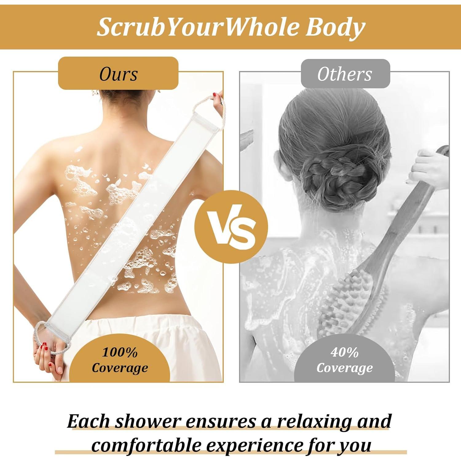 Set 2 Esponjas de Lufa Natural Gjinxi para Ducha Exfoliante