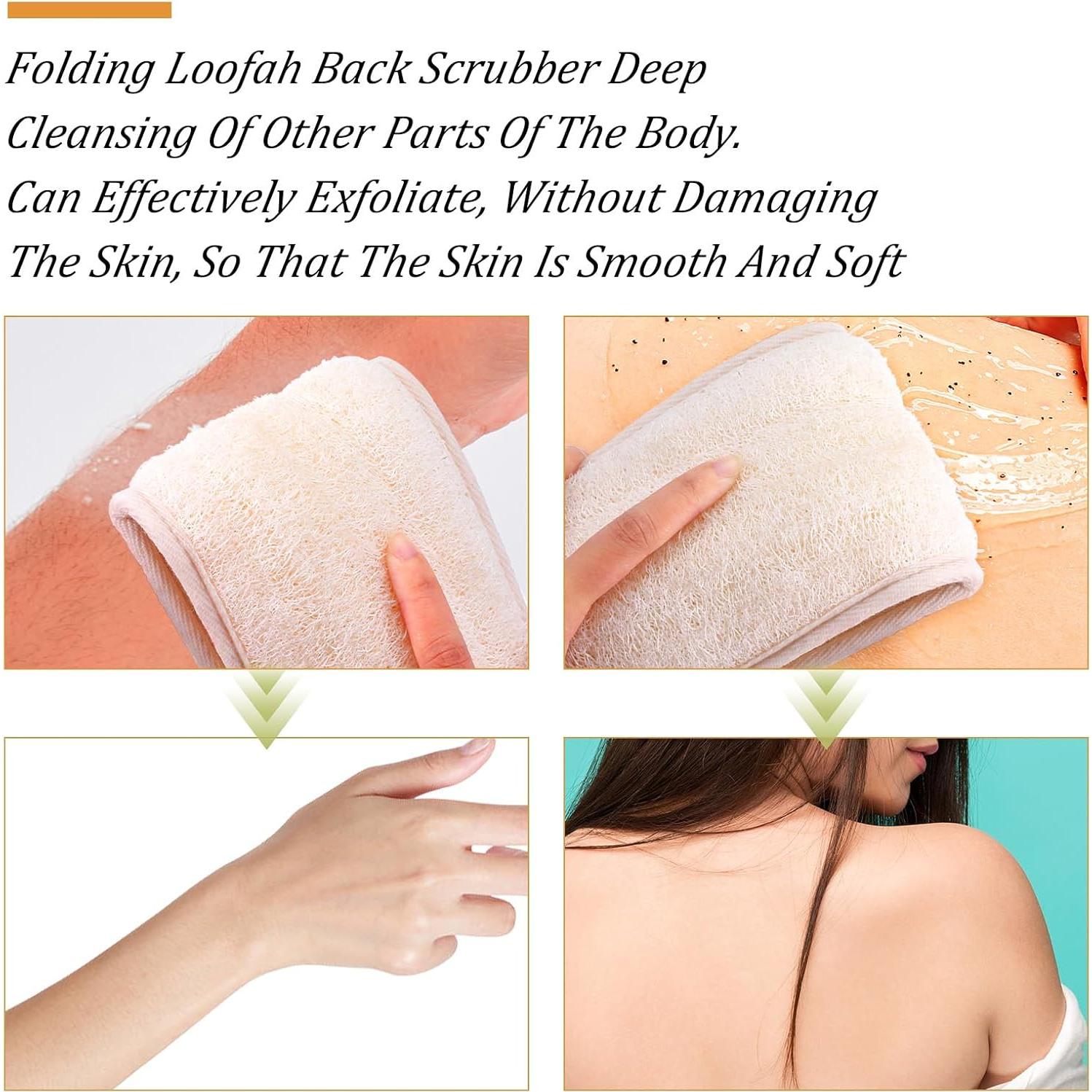 Set 2 Esponjas de Lufa Natural Gjinxi para Ducha Exfoliante