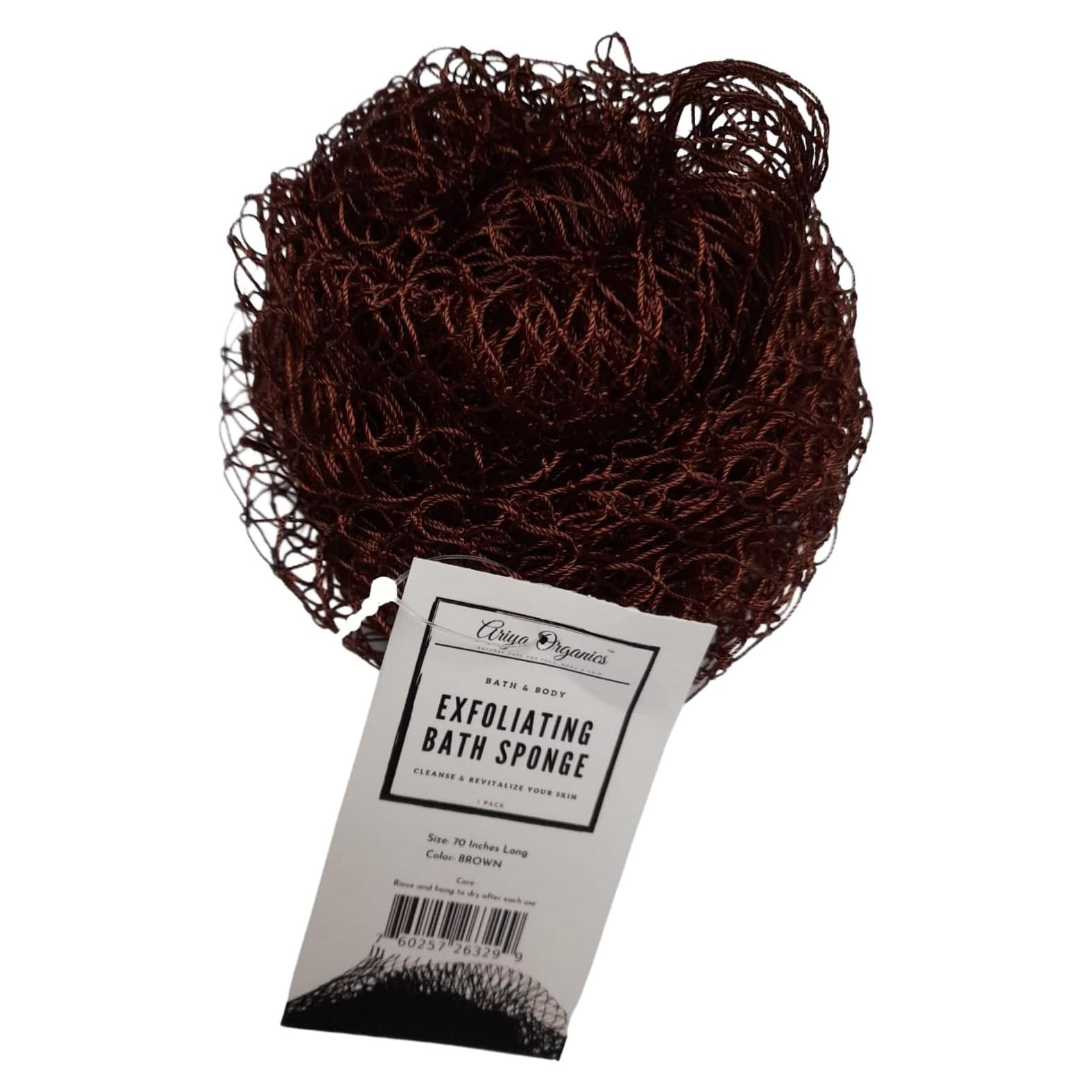 Esponja de Baño Exfoliante Ariya Organics Marrón 177.8 cm