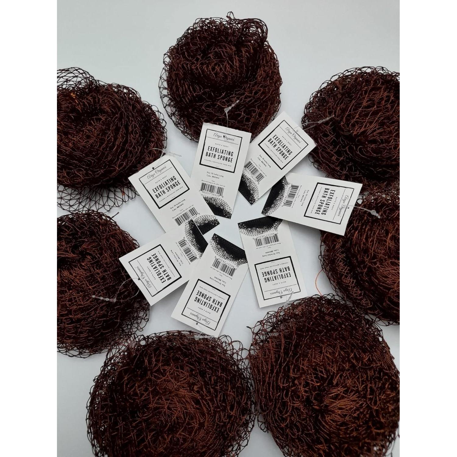 Esponja de Baño Exfoliante Ariya Organics Marrón 177.8 cm