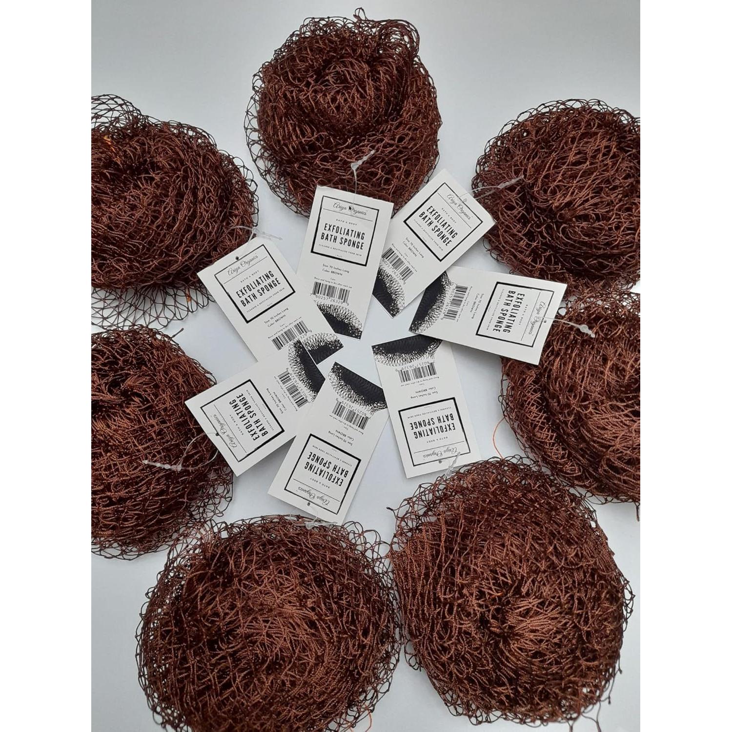 Esponja de Baño Exfoliante Ariya Organics Marrón 177.8 cm