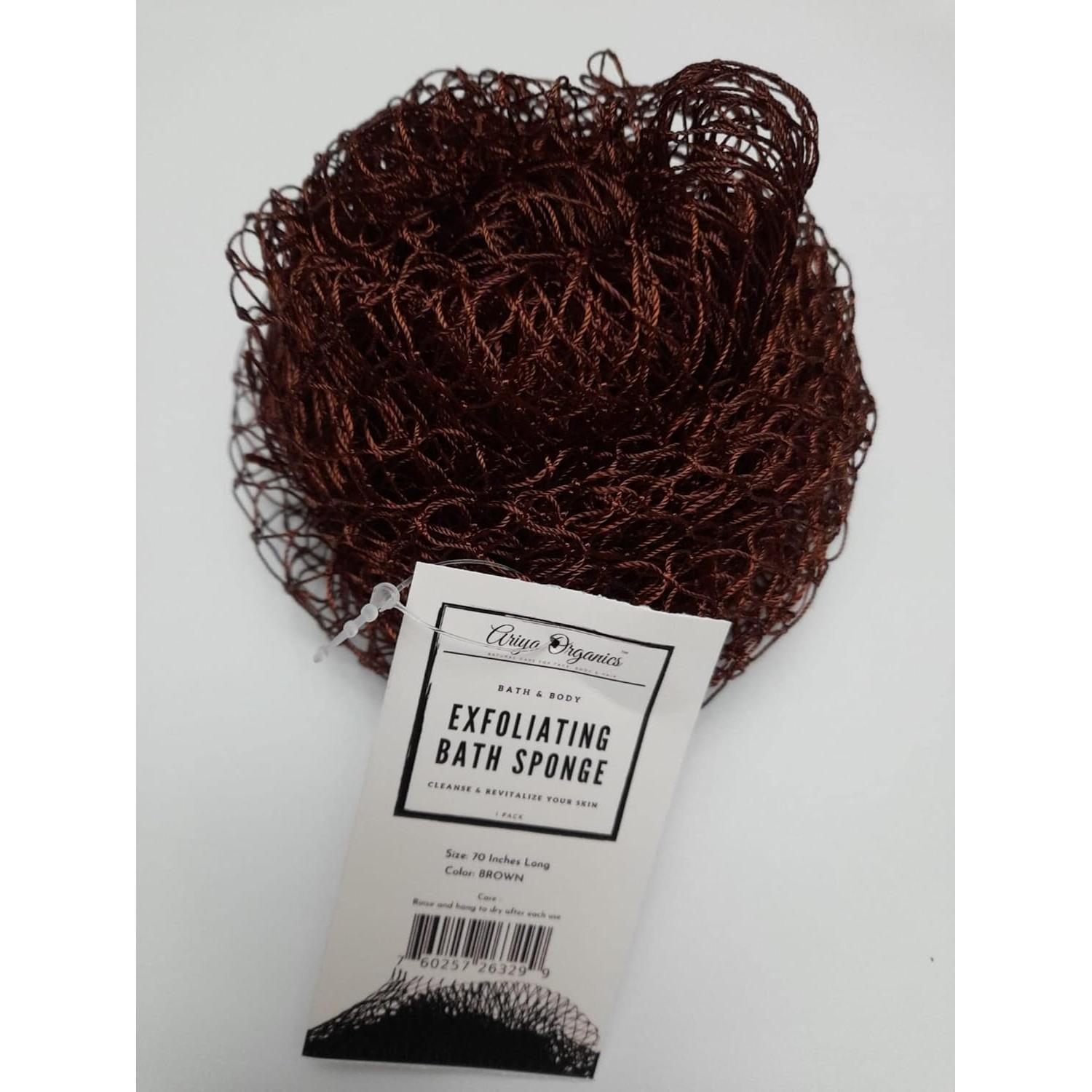 Esponja de Baño Exfoliante Ariya Organics Marrón 177.8 cm