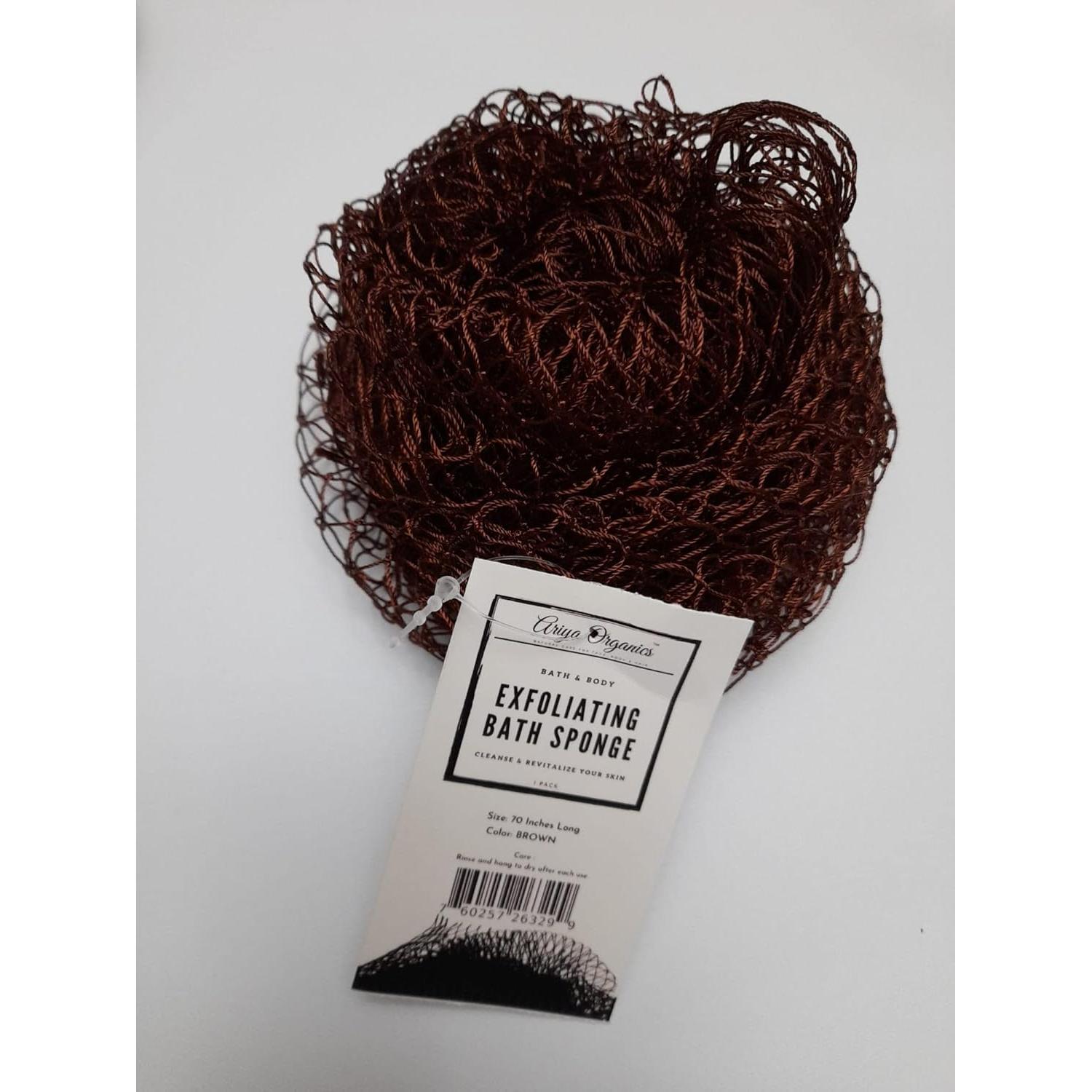 Esponja de Baño Exfoliante Ariya Organics Marrón 177.8 cm