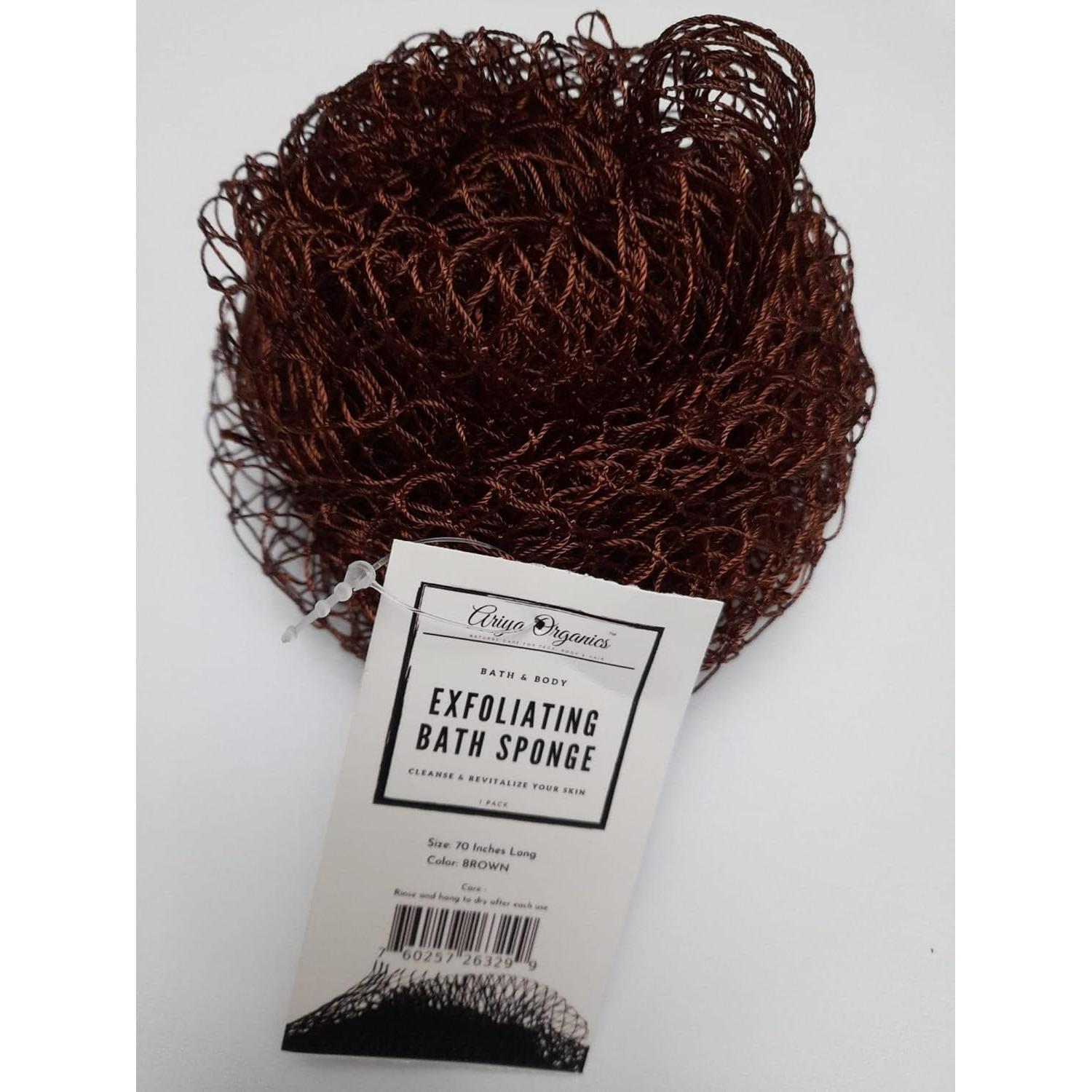 Esponja de Baño Exfoliante Ariya Organics Marrón 177.8 cm