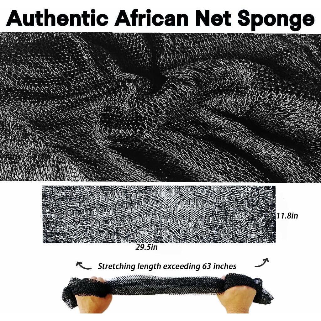 Red de Exfoliación Africana Tyxzle - 2 Piezas Nylon 80 cm