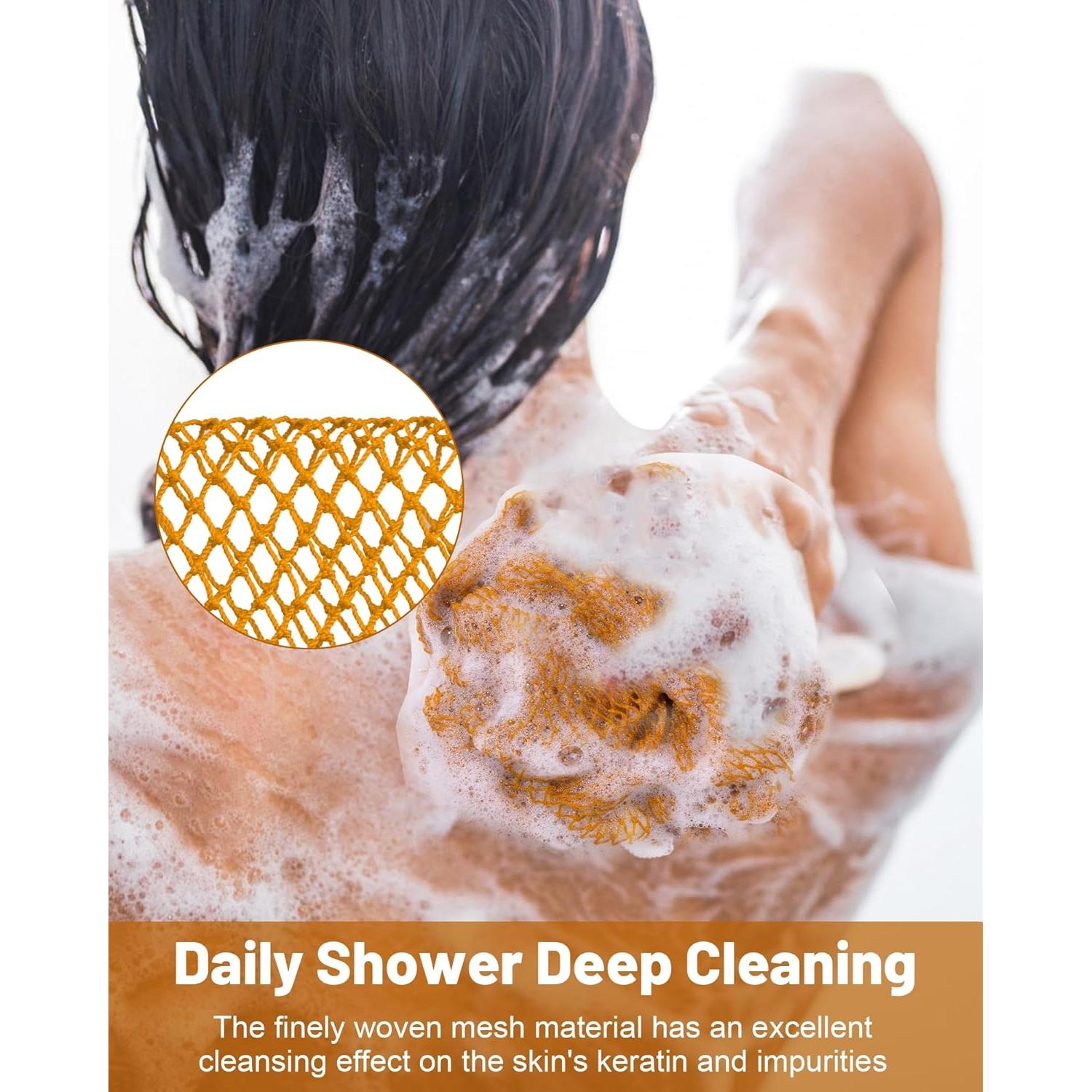 Esponja de Red Africana MTDLYICE XL 80CM 2 Paquetes Exfoliantes