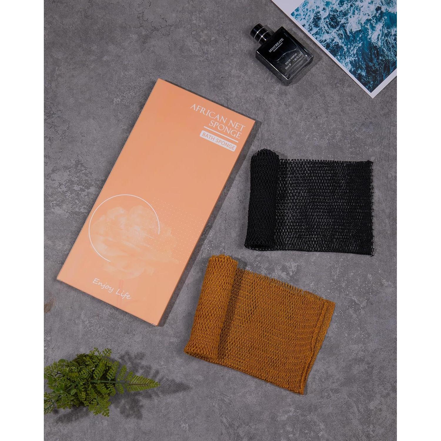 Esponja de Red Africana MTDLYICE XL 80CM 2 Paquetes Exfoliantes