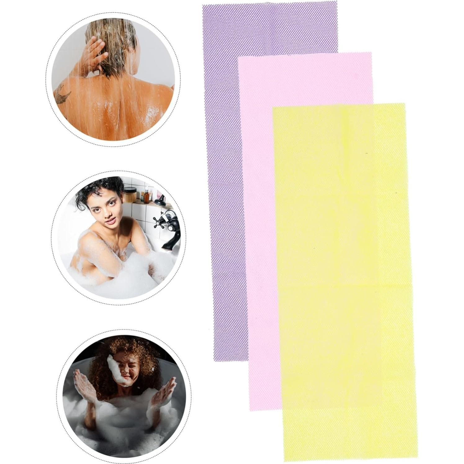 3 Toallas Exfoliantes OSOLADY para Ducha 78x30cm Nylon