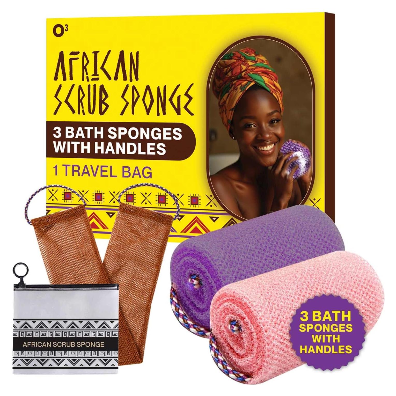 Esponja Exfoliante de Red Africana Kolnaix - 3 Piezas