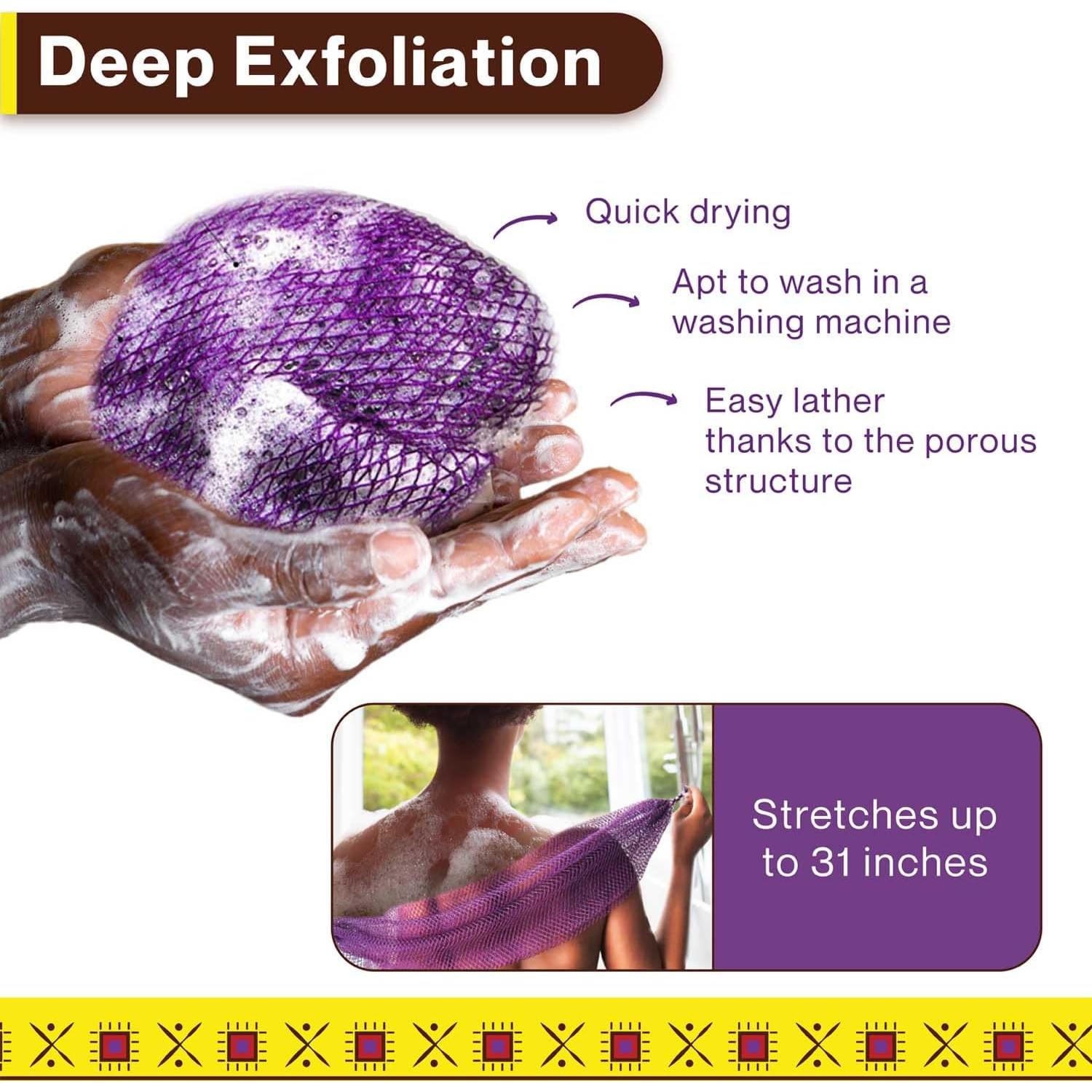 Esponja Exfoliante de Red Africana Kolnaix - 3 Piezas