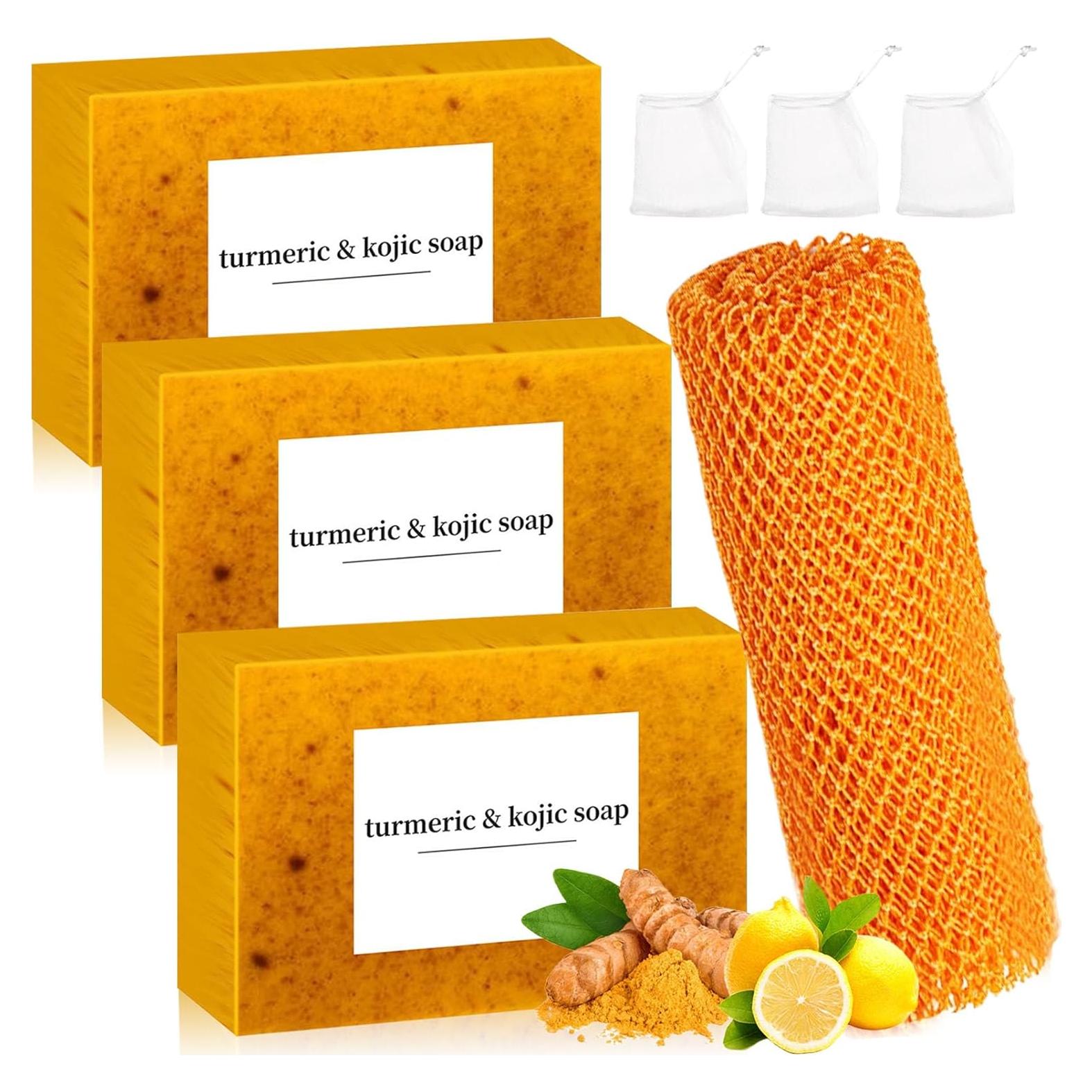 Jabón de Cúrcuma Zotreval + Esponja Exfoliante Africana