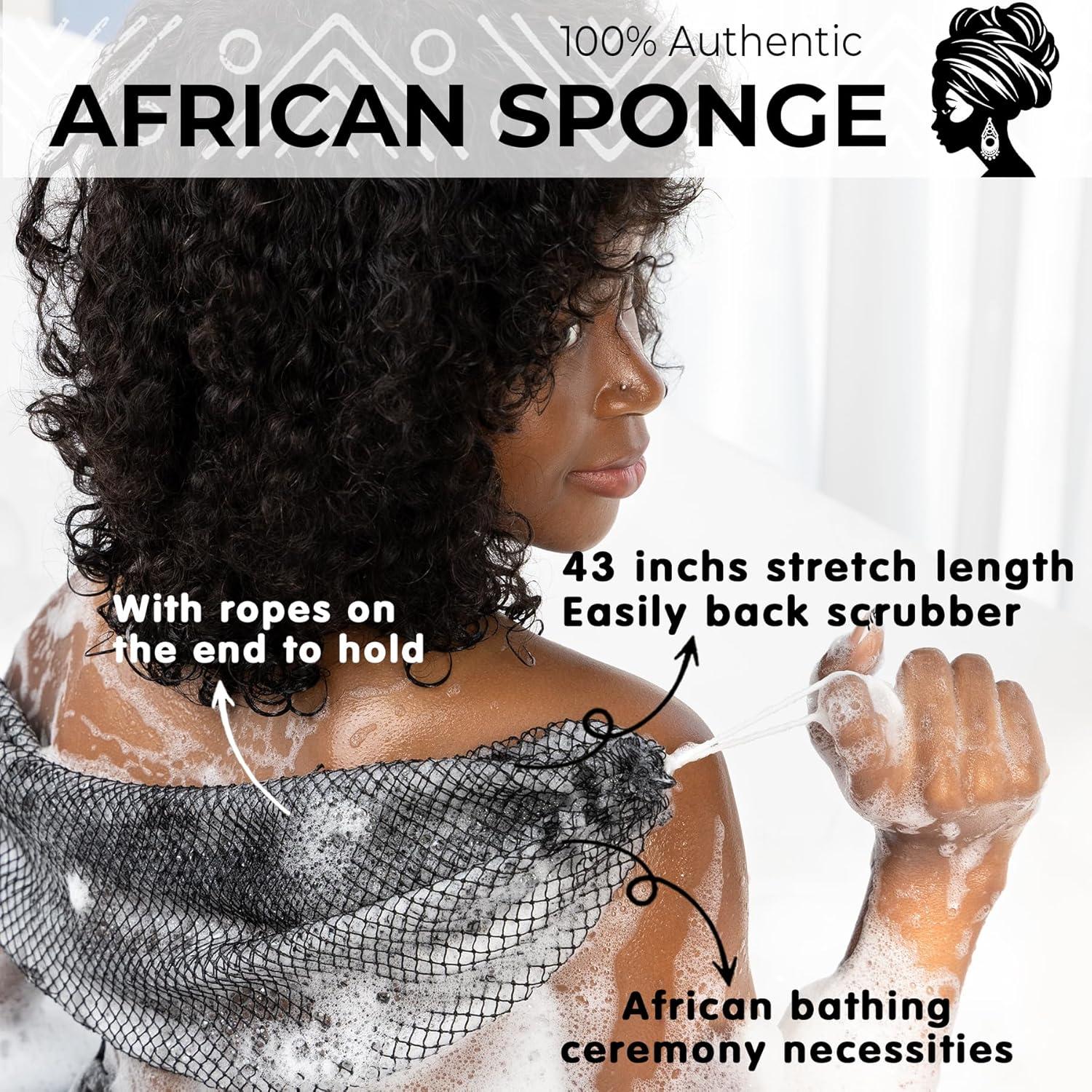 Esponja Exfoliante Africana Afrisensetic BBS-Black 16cm