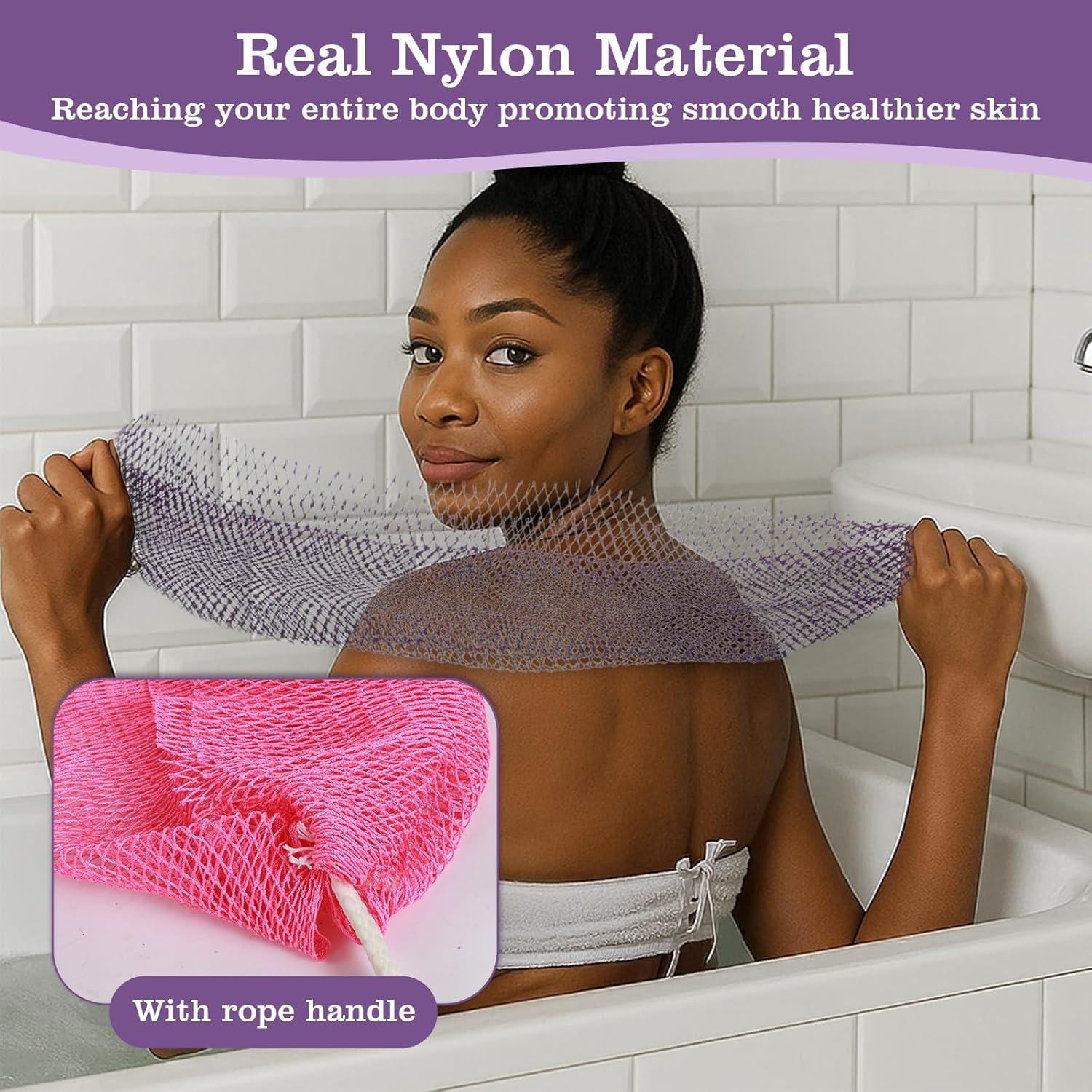 Esponja de Baño Africana FNANJWQ 3 Pcs Exfoliante 30x30cm