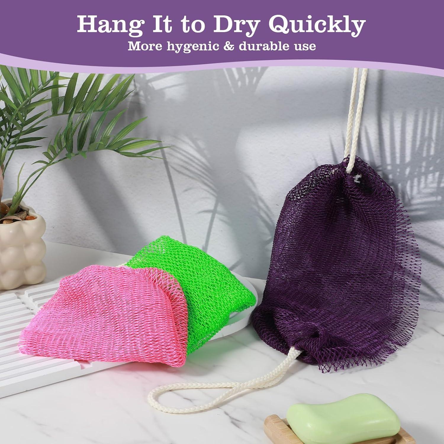 Esponja de Baño Africana FNANJWQ 3 Pcs Exfoliante 30x30cm