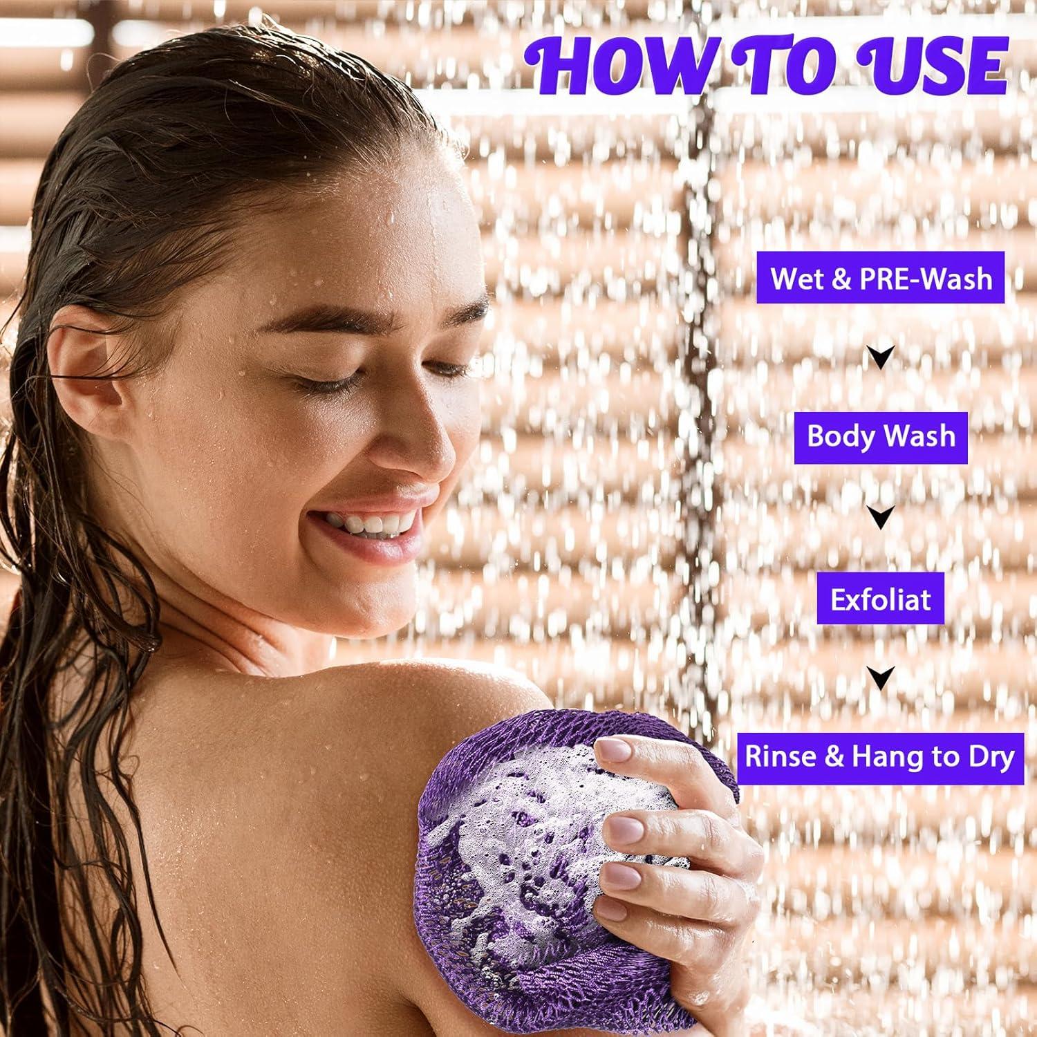 Esponja de Red Exfoliante Africana Larrel 23x18cm Púrpura