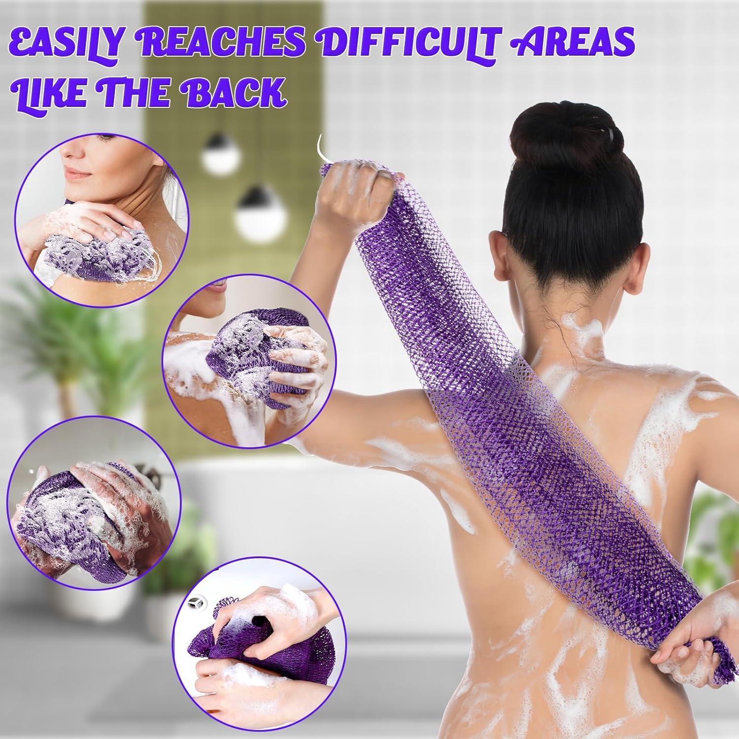 Esponja de Red Exfoliante Africana Larrel 23x18cm Púrpura