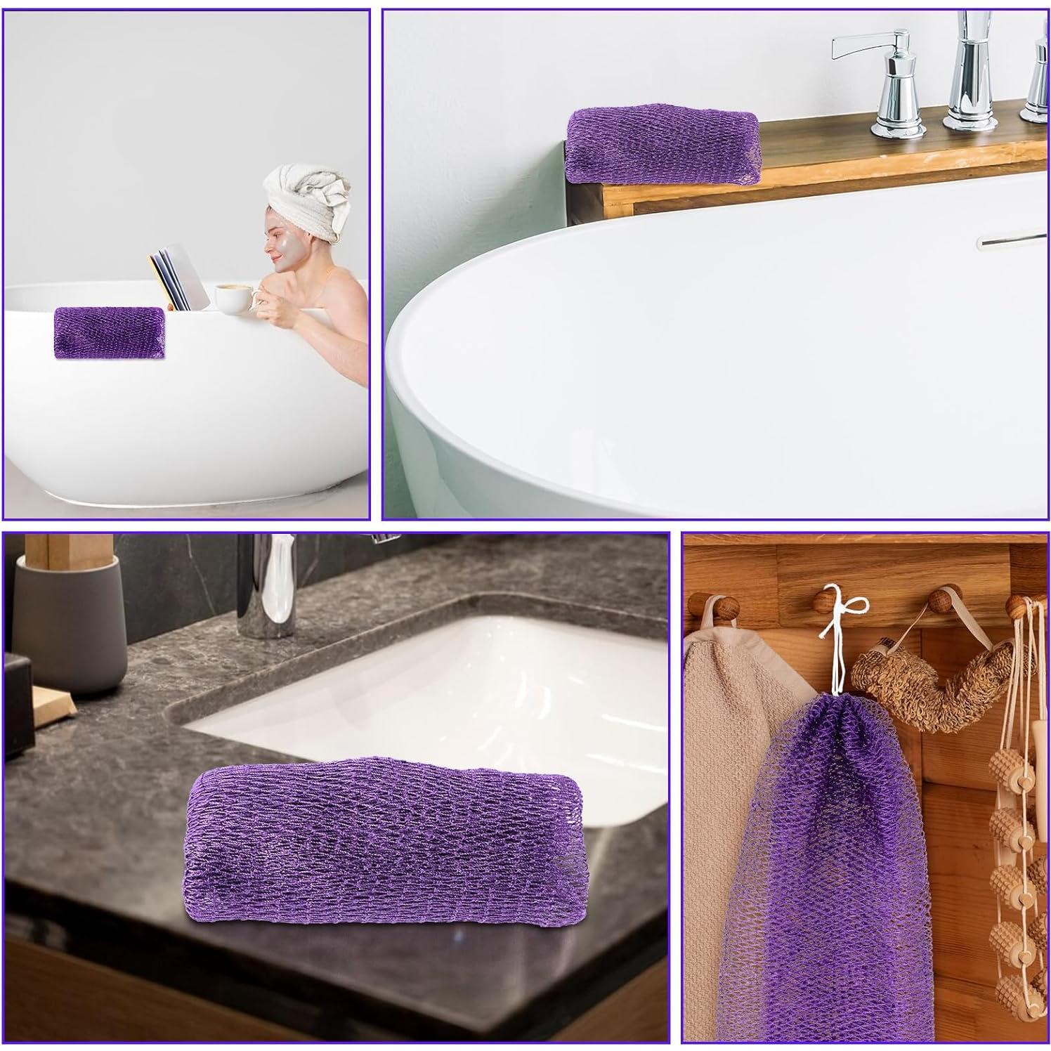 Esponja de Red Exfoliante Africana Larrel 23x18cm Púrpura