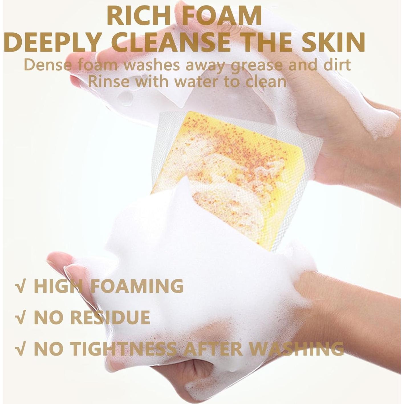 Juego de Jabón de Cúrcuma Orgánica y Esponja Exfoliante