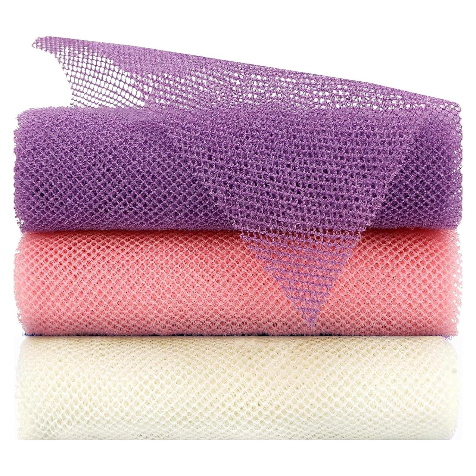 3 Esponjas de Baño Africana HK-Moii Exfoliantes 30x80 cm