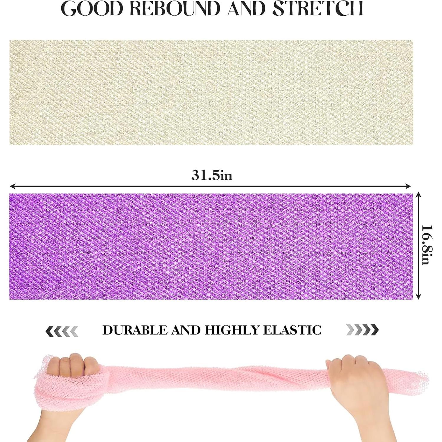 3 Esponjas de Baño Africana HK-Moii Exfoliantes 30x80 cm