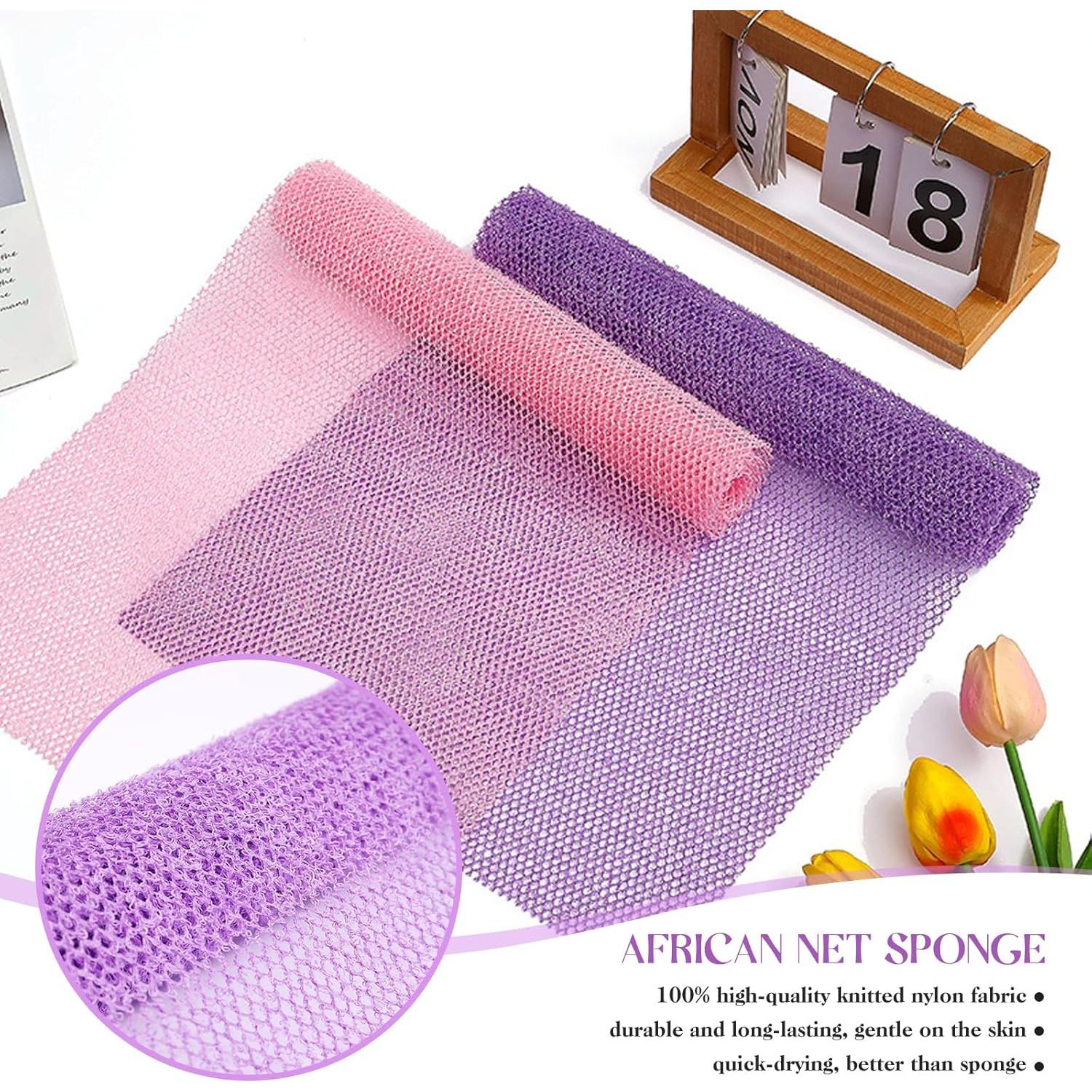 3 Esponjas de Baño Africana HK-Moii Exfoliantes 30x80 cm