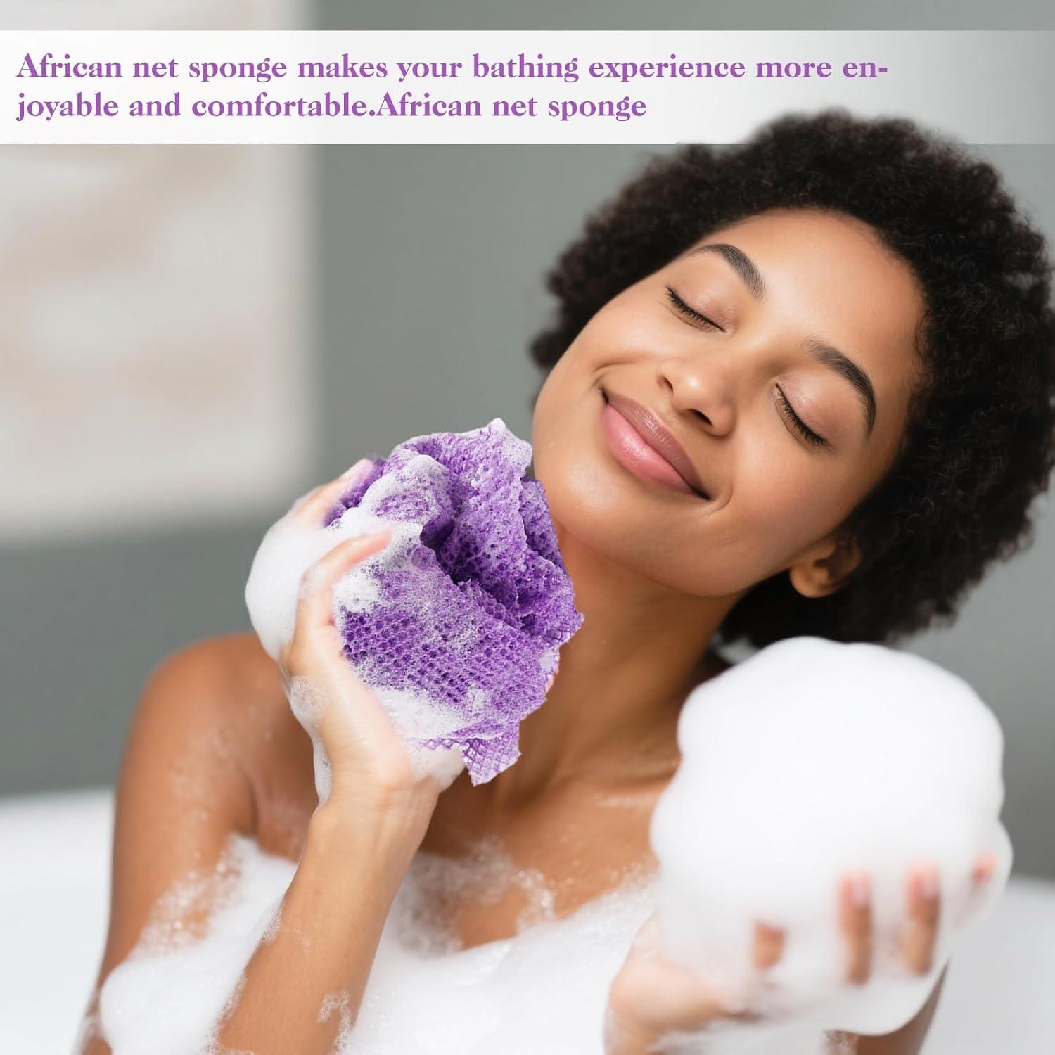 3 Esponjas de Baño Africana HK-Moii Exfoliantes 30x80 cm