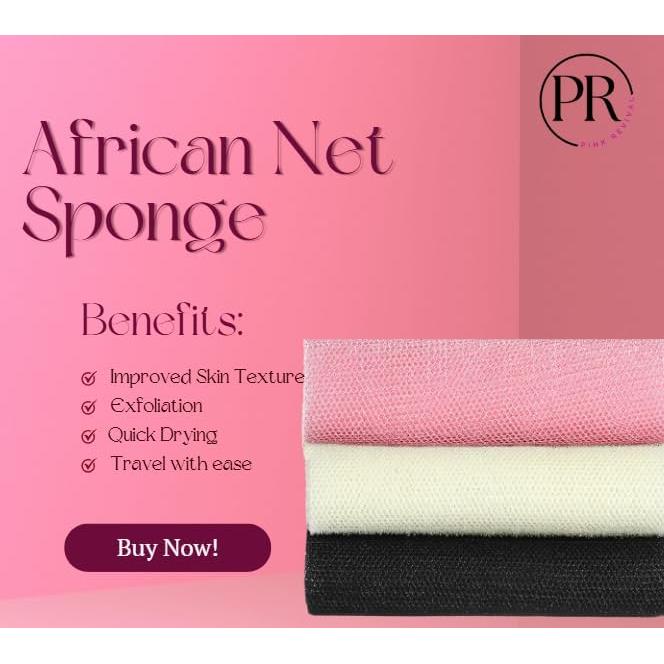 Juego de 2 Esponjas de Baño Exfoliantes Pink Revival - Negro y Rosa