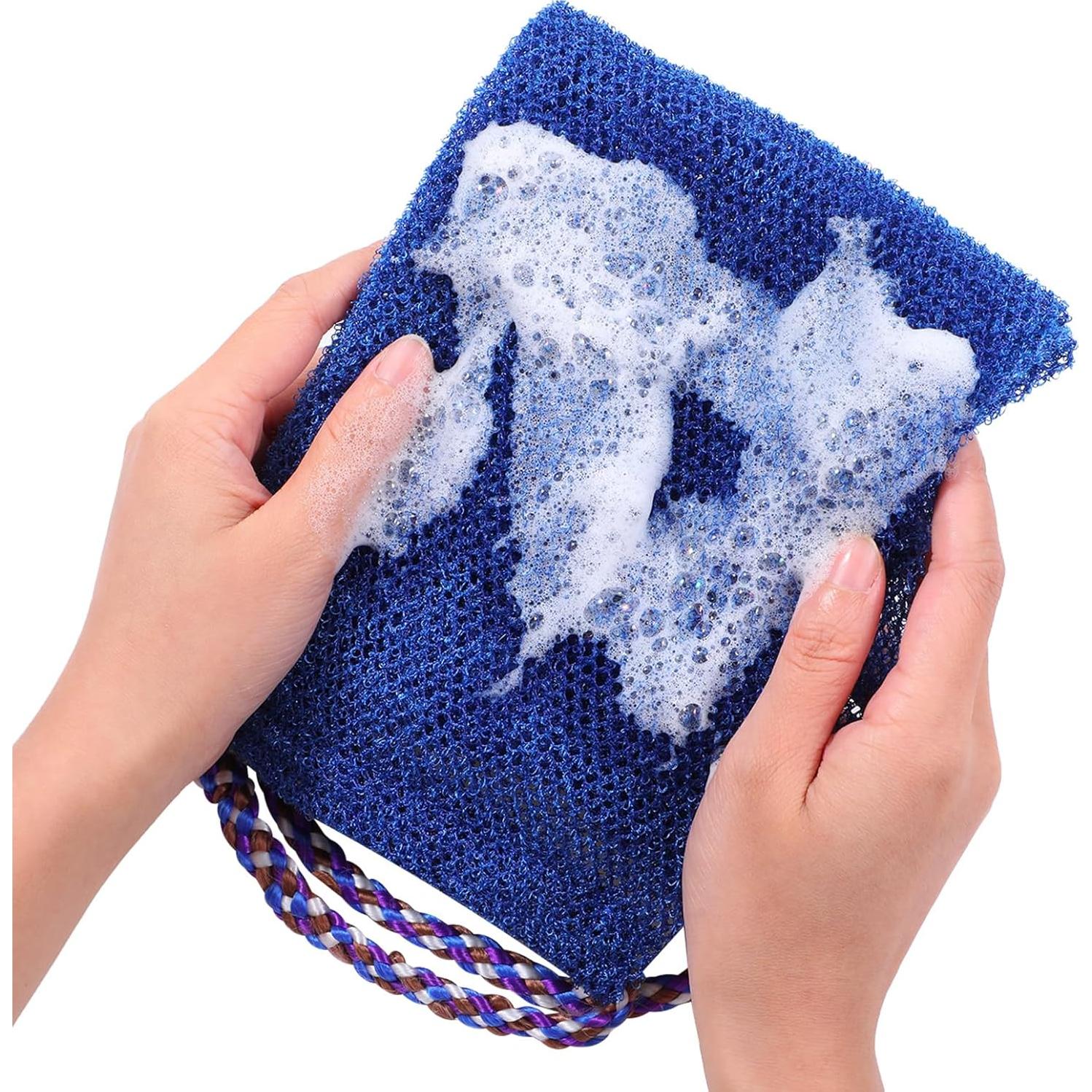 Esponja de Baño Africana 3 Piezas Exfoliante Nylon 76x14cm