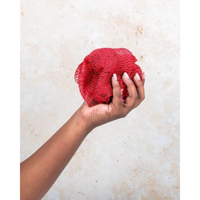 Esponja de Red Exfoliante Africana Omas Cosmetics - Rojo