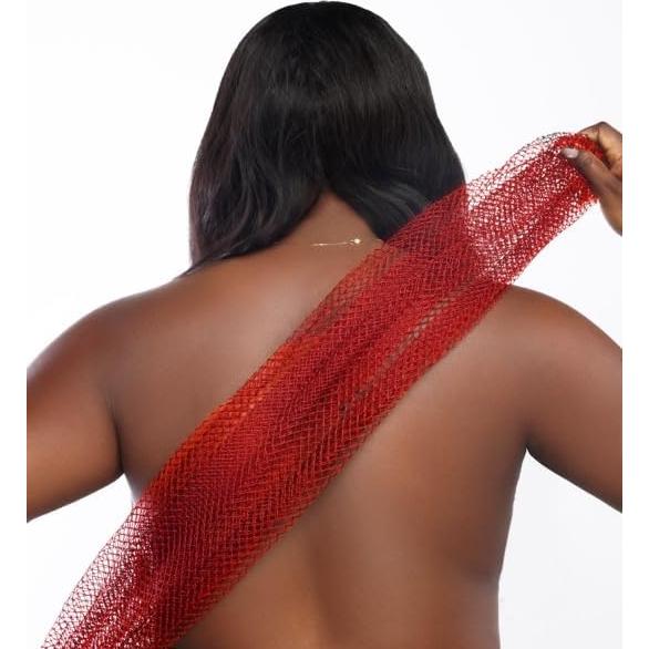 Esponja de Red Exfoliante Africana Omas Cosmetics - Rojo