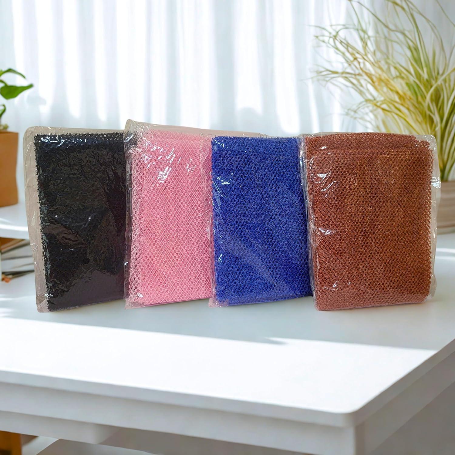 Esponja de Baño Africana Nixroc 4 Piezas Exfoliante 80 cm