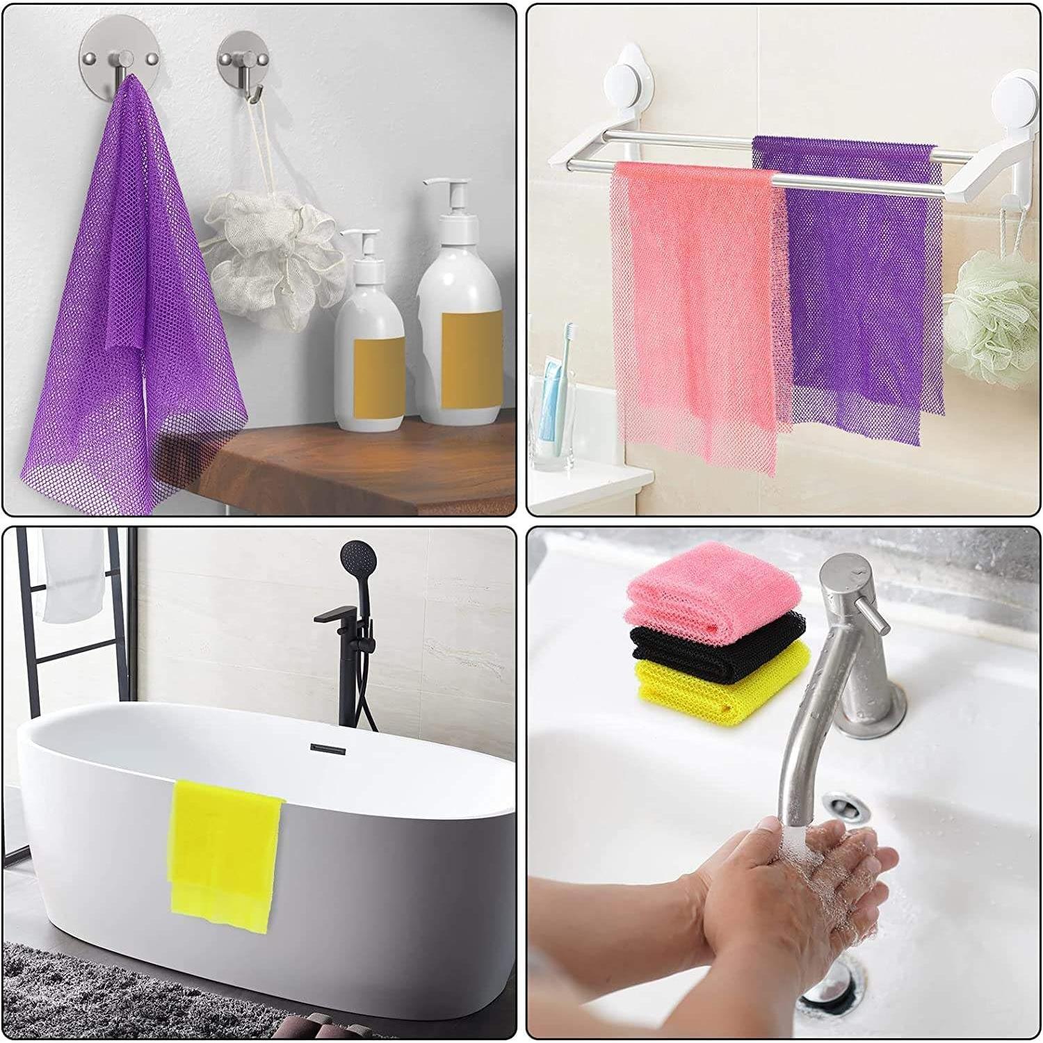 Esponja de Baño Africana Nixroc 4 Piezas Exfoliante 80 cm