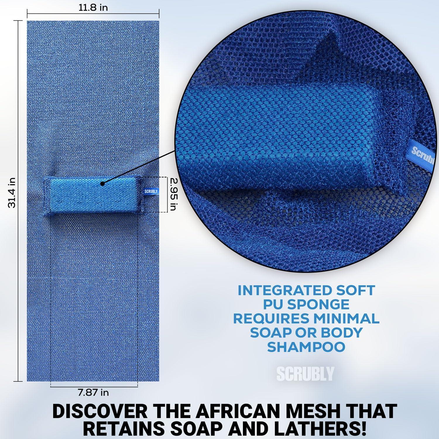 Esponja de Red Africana Scrubly - Exfoliante Duradero 13 cm