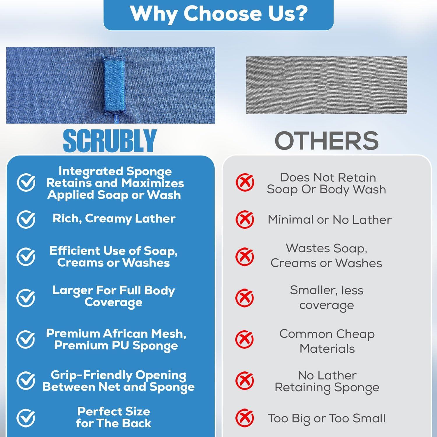 Esponja de Red Africana Scrubly - Exfoliante Duradero 13 cm