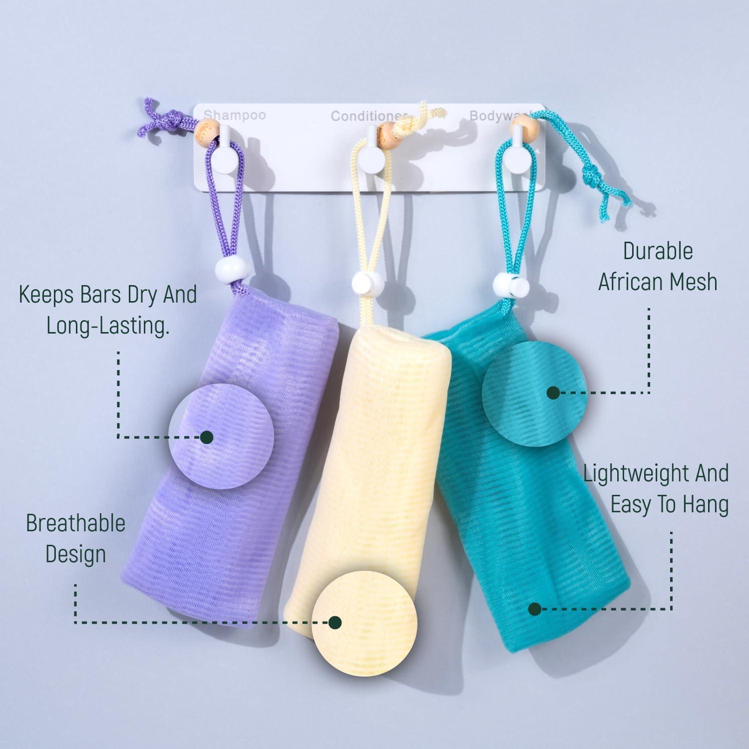 Red de Malla Exfoliante BAMBOEARTH para Ducha - 7.6x3.8cm