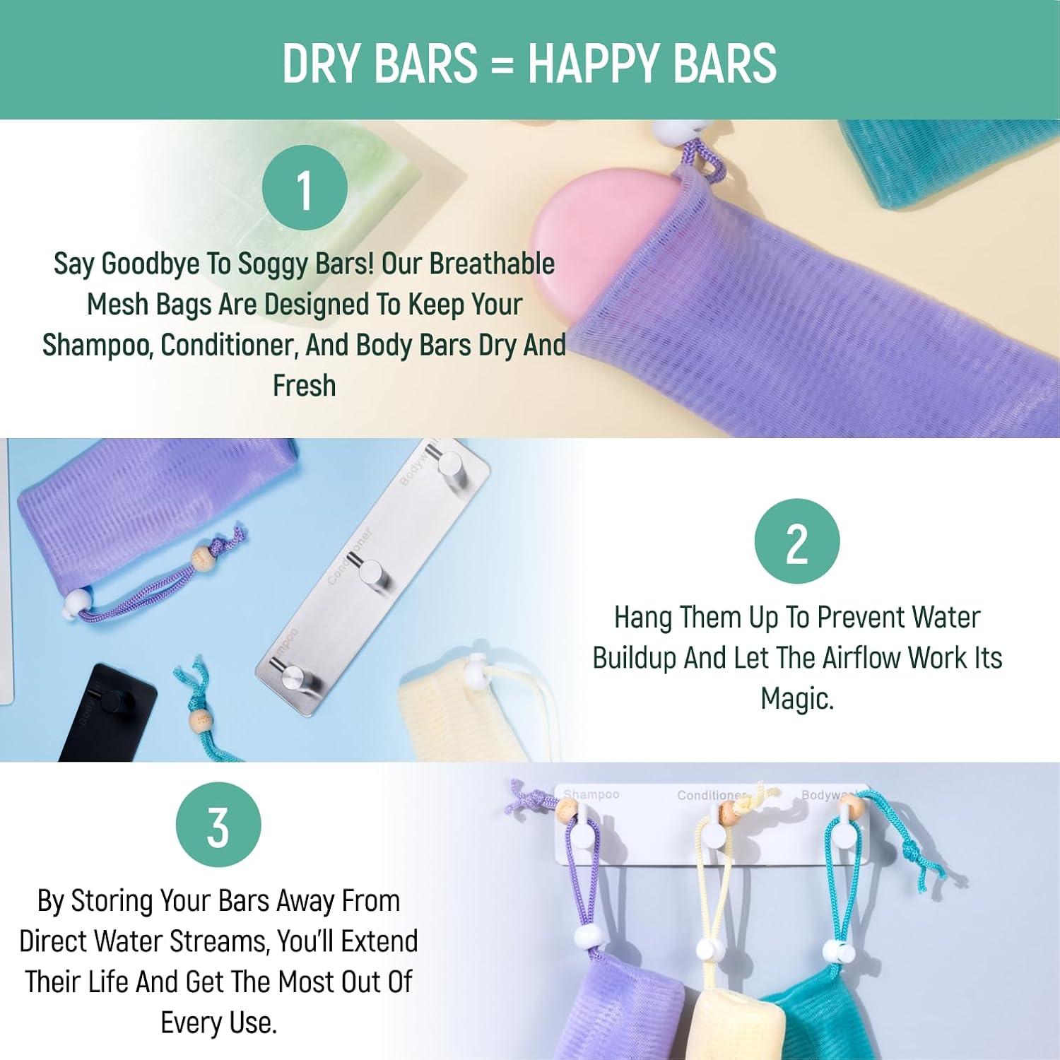 Red de Malla Exfoliante BAMBOEARTH para Ducha - 7.6x3.8cm