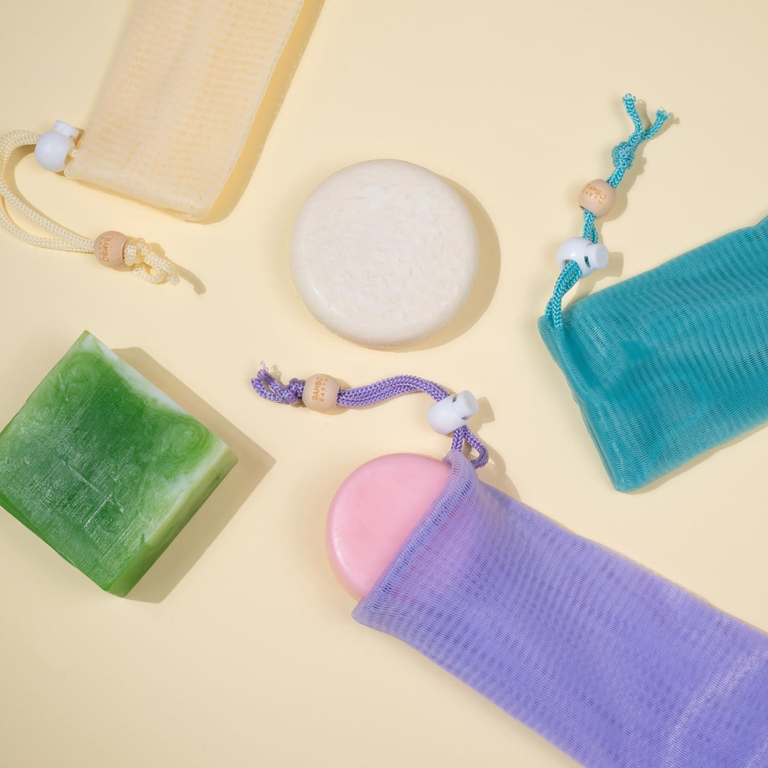 Red de Malla Exfoliante BAMBOEARTH para Ducha - 7.6x3.8cm