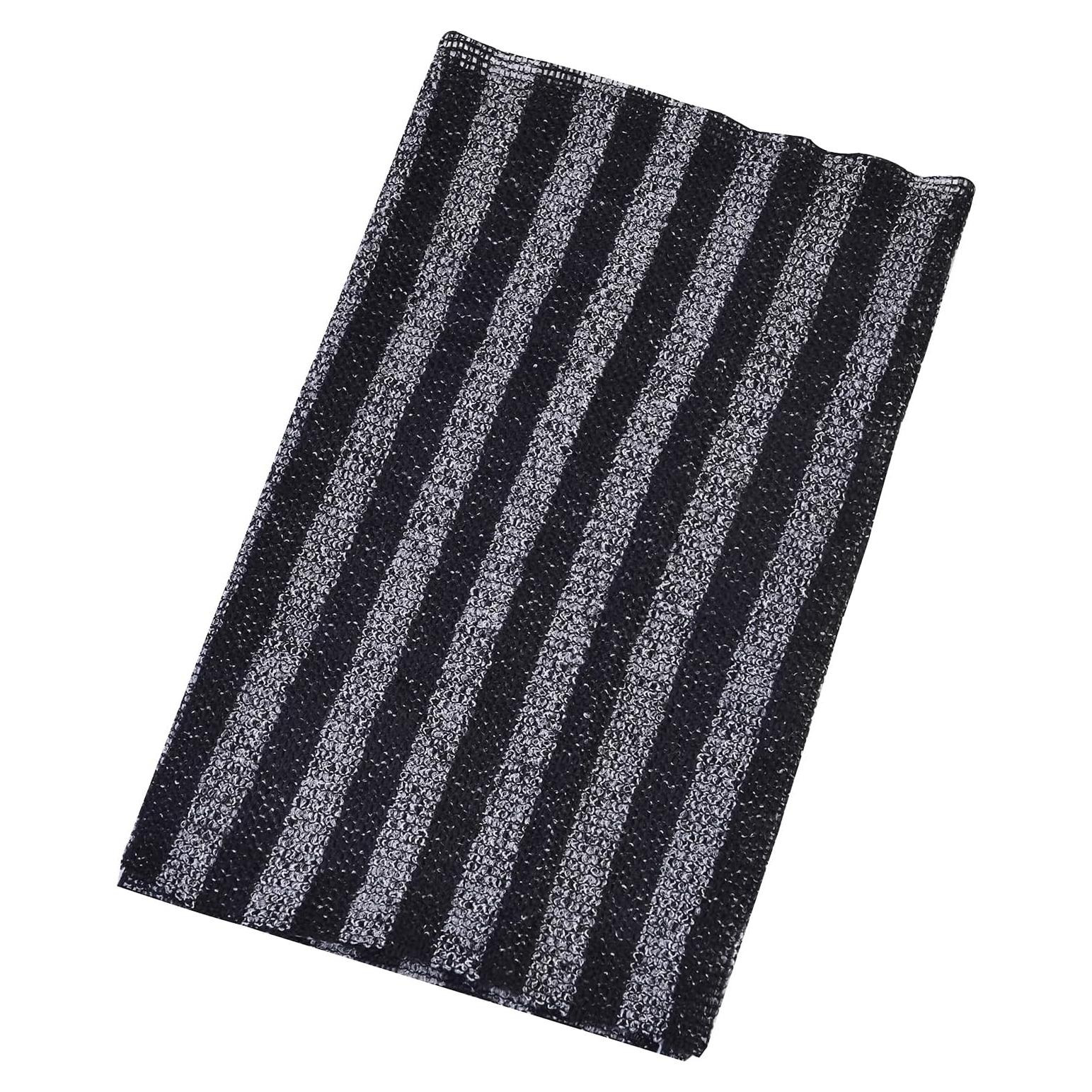 Toalla de Baño Exfoliante BTTEUYE 30x95 cm Poliester Negro