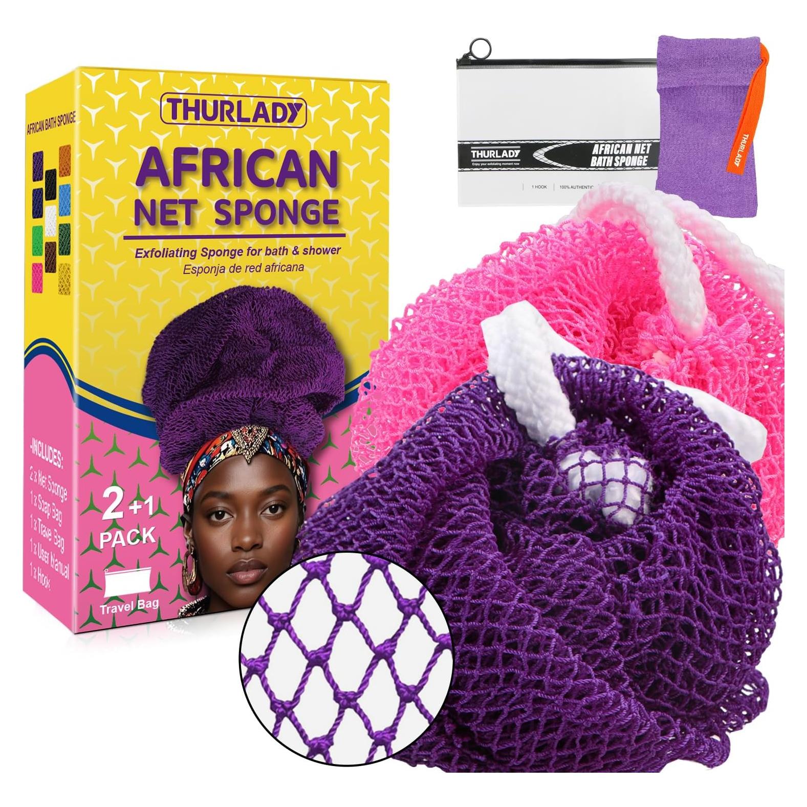 Esponja Exfoliante de Red Africana THURLADY - 2 Unidades