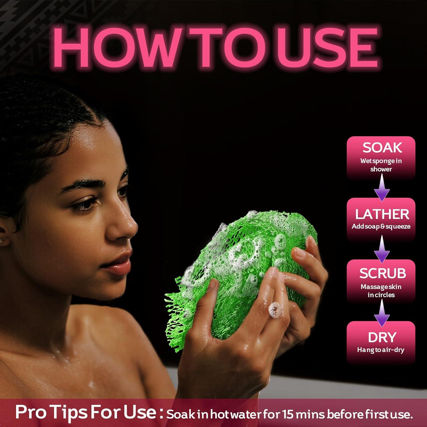 Esponjas de Baño Exfoliantes ACLMFUP - 2 Piezas Suaves